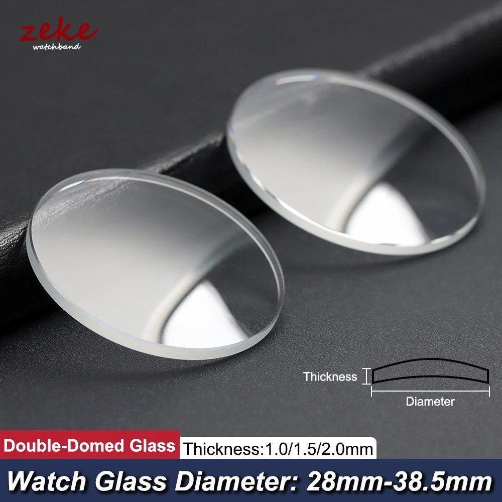 Double Domed Glass Watch Crystal 1/1.5/2.0mm Thick in Diameters 28-38mm Crystal