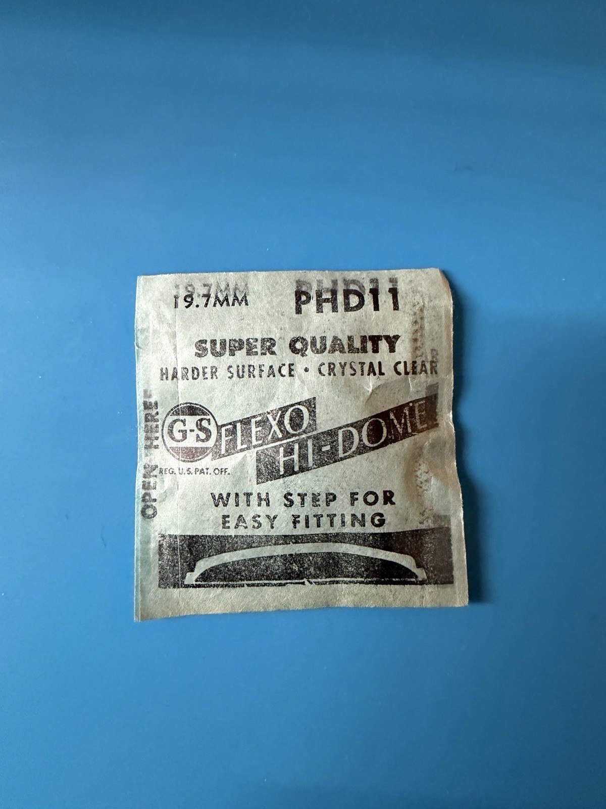 GS Flexo Hi-Dome Watch Crystal PHD11 19.7mm Super Quality NOS
