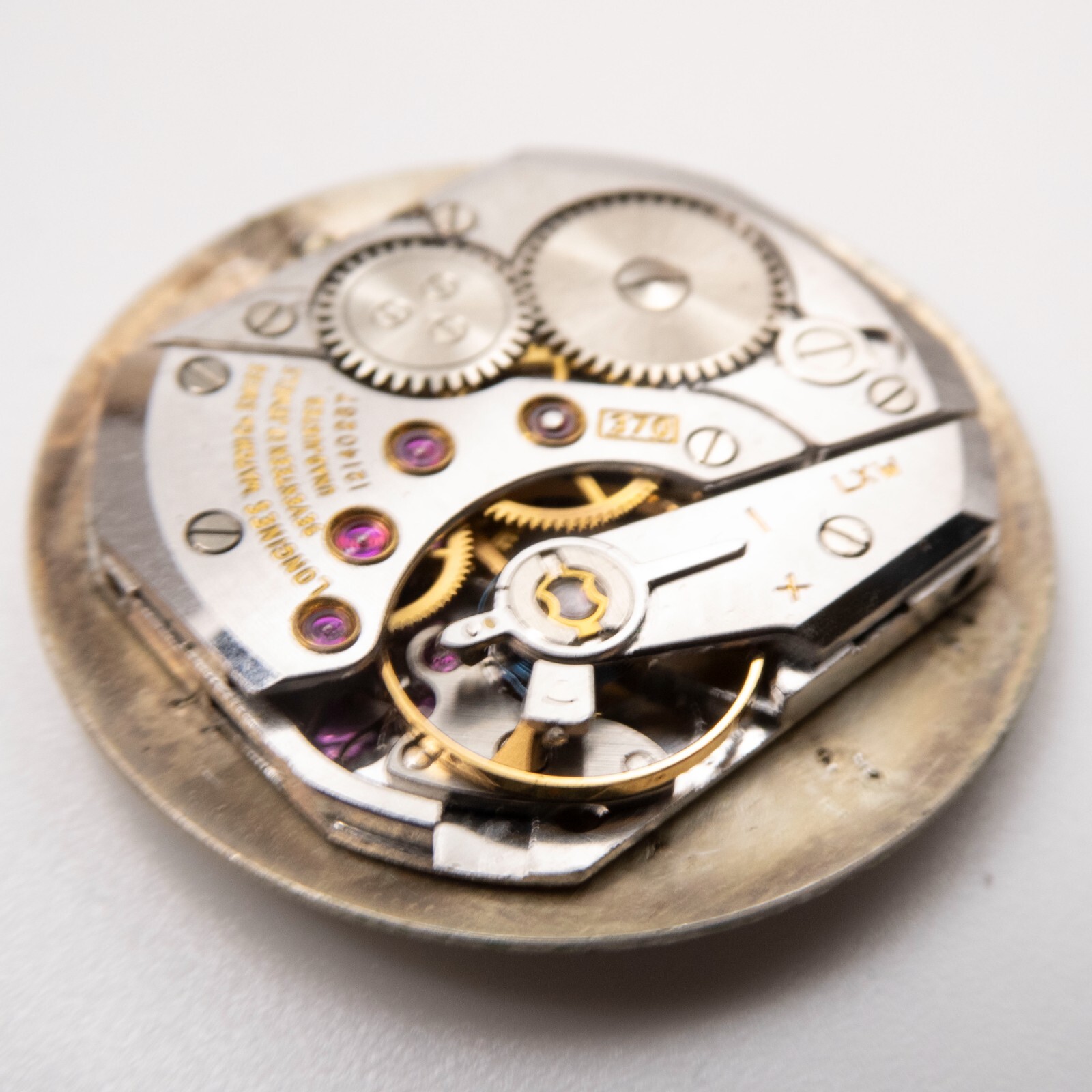 Vintage Longines Caliber 370 17-Jewel Wristwatch Movement, Parts / Repair