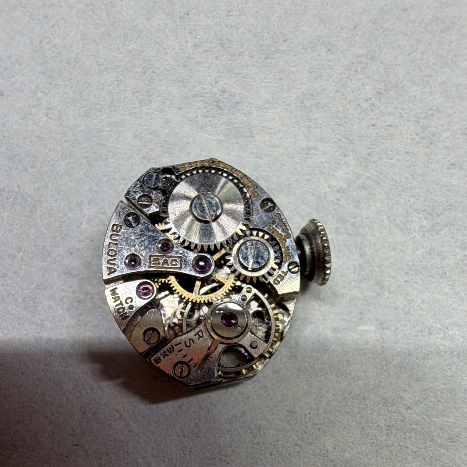 Bulova 5AC Mechanical Manual Wind Watch Movement Metal MPN 5AC