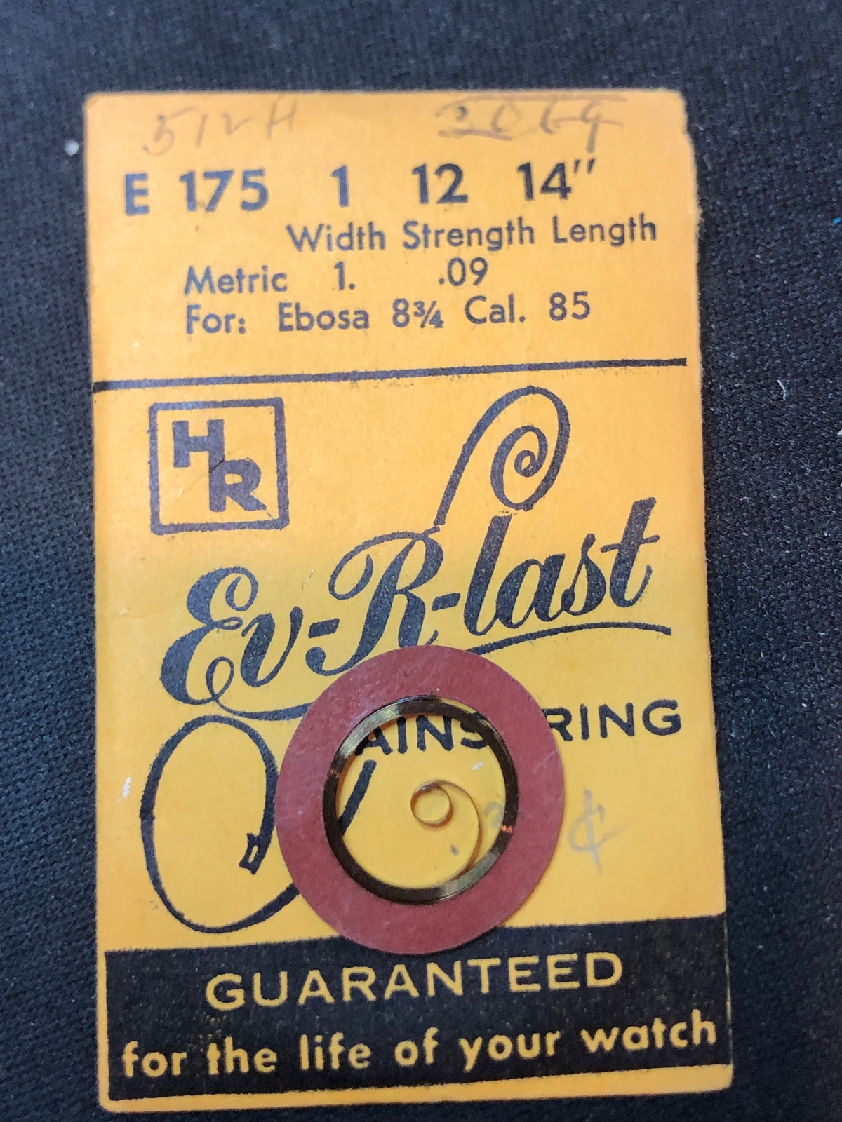 HR Ev-R-Last Mainspring E175 for Ebosa caliber 85 – Steel
