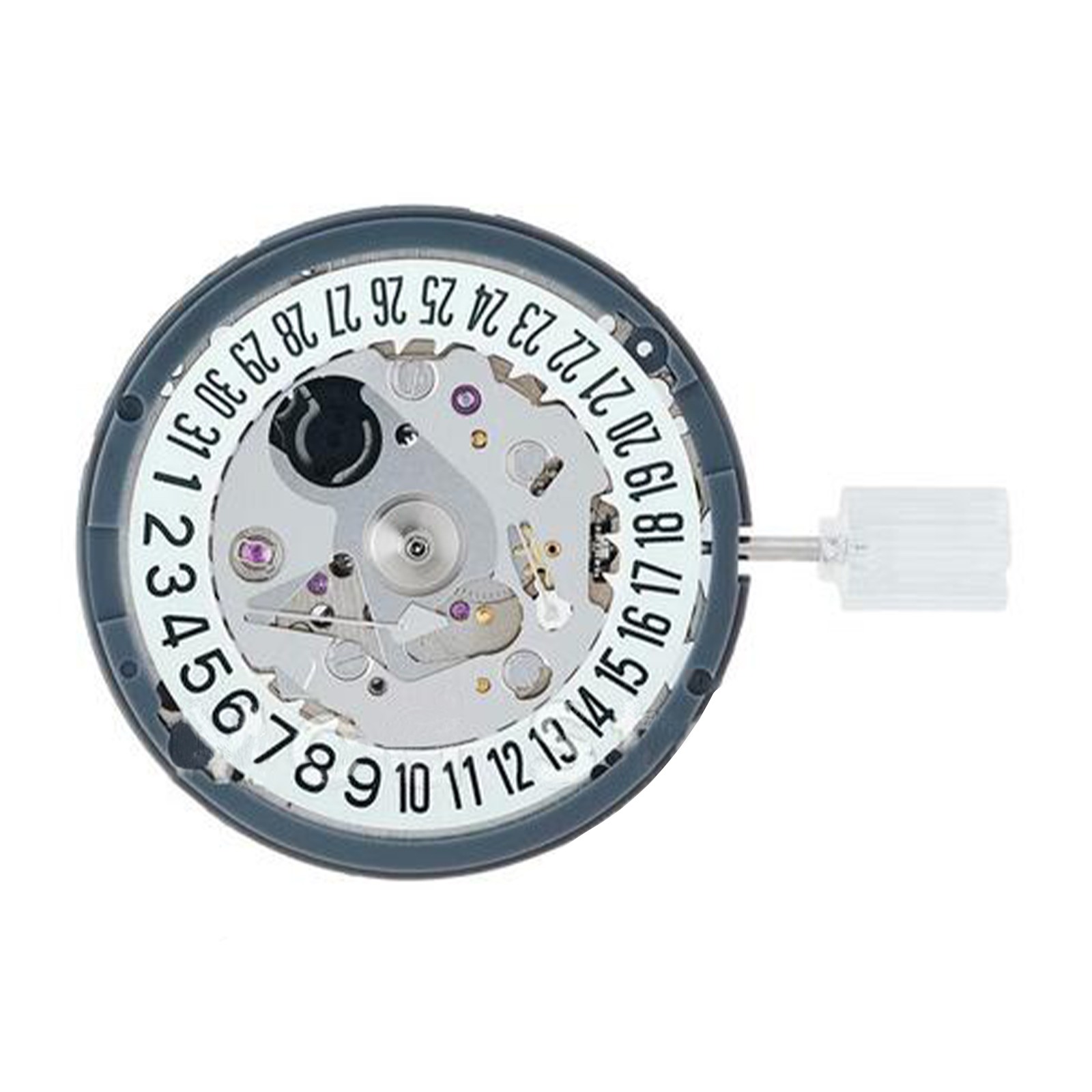 24 jewels Automatic Watch Movement Watch Stem Crown Date at 6 For NH35A