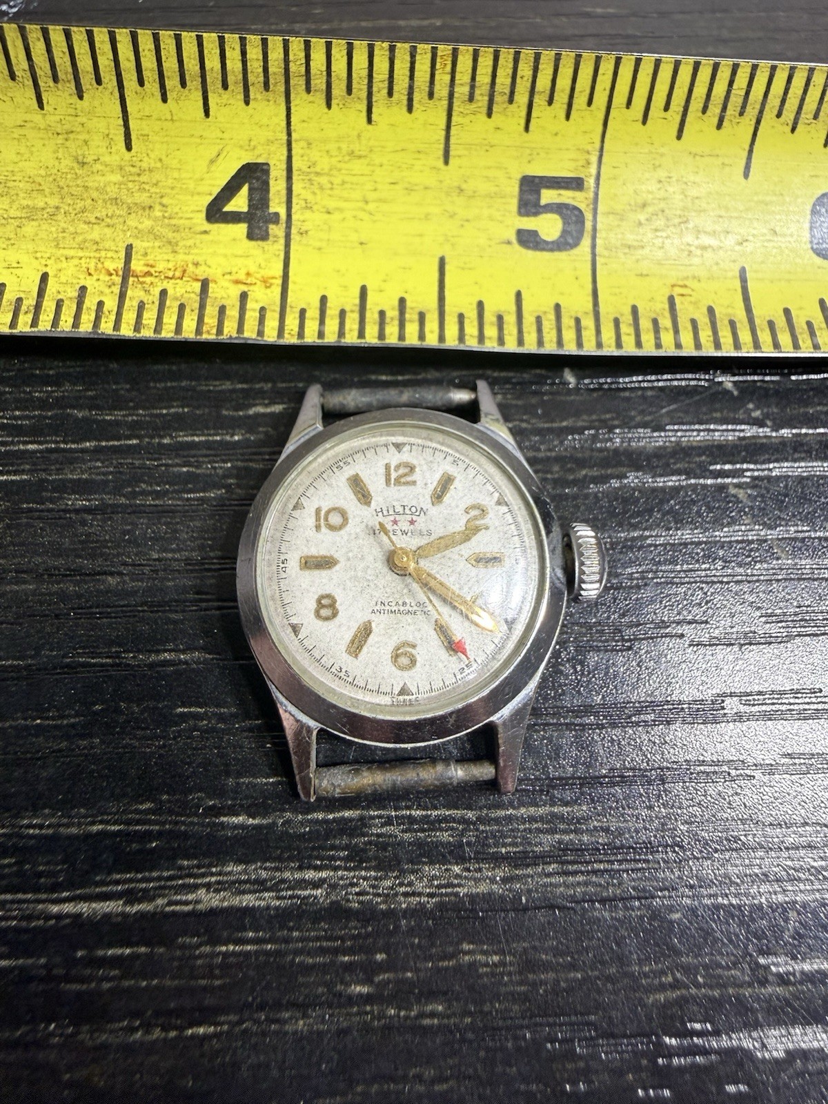 Vintage Hilton 17 Jewels Watch Movement Manual Working