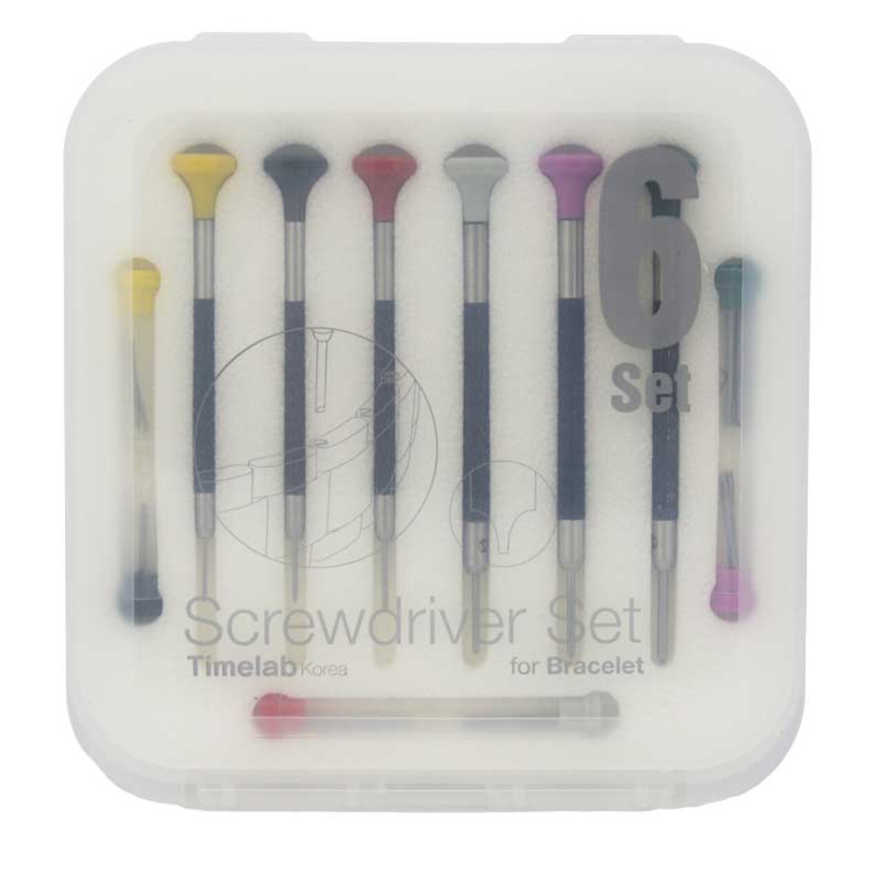 Horofix T-Blade Screwdriver Set of 6 with Spare Blades For Rolex Bracelet