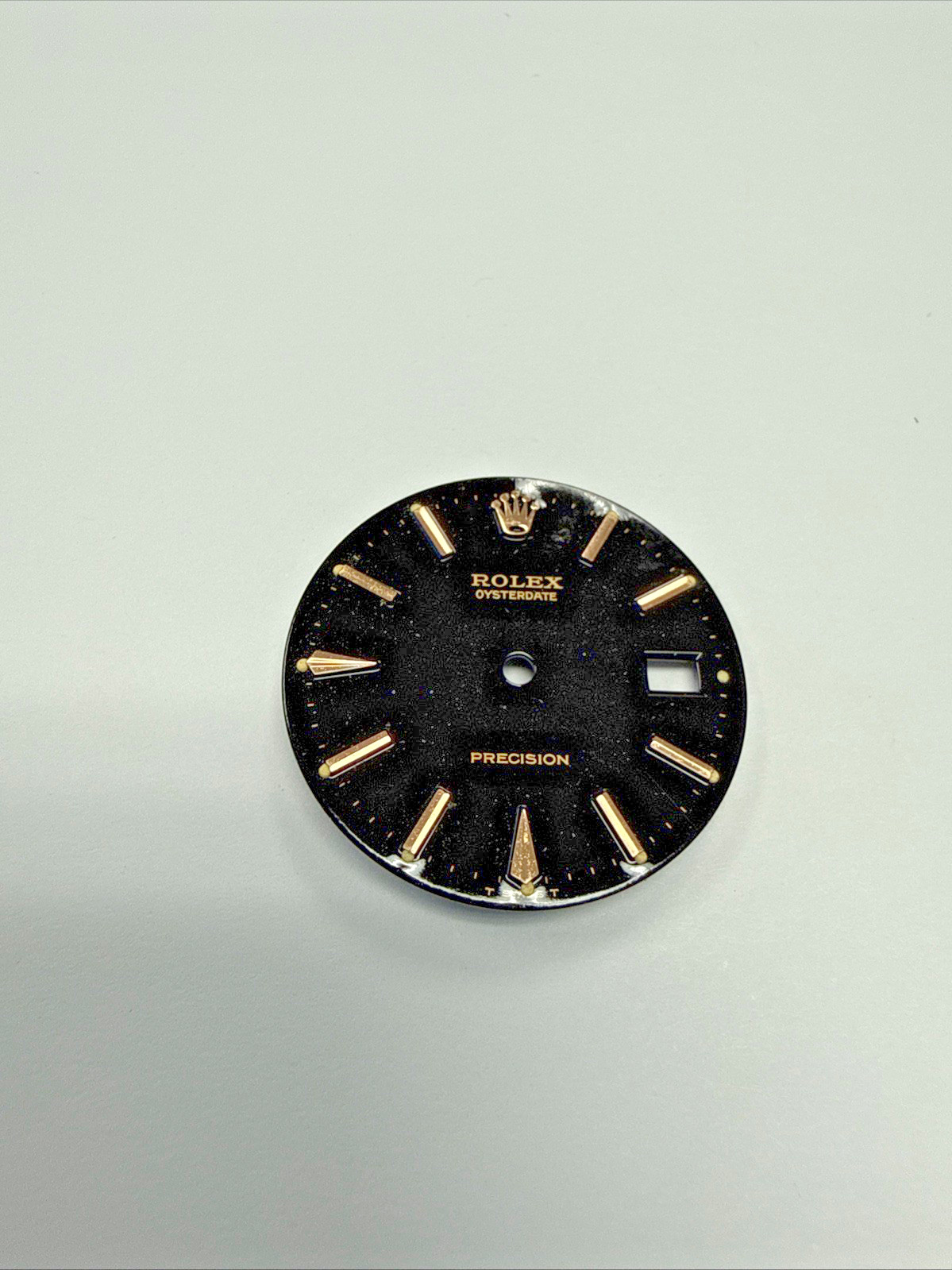 Rolex 6694 Oysterdate Gilt Precision Tritium Singer Glossy Black Dial e12111