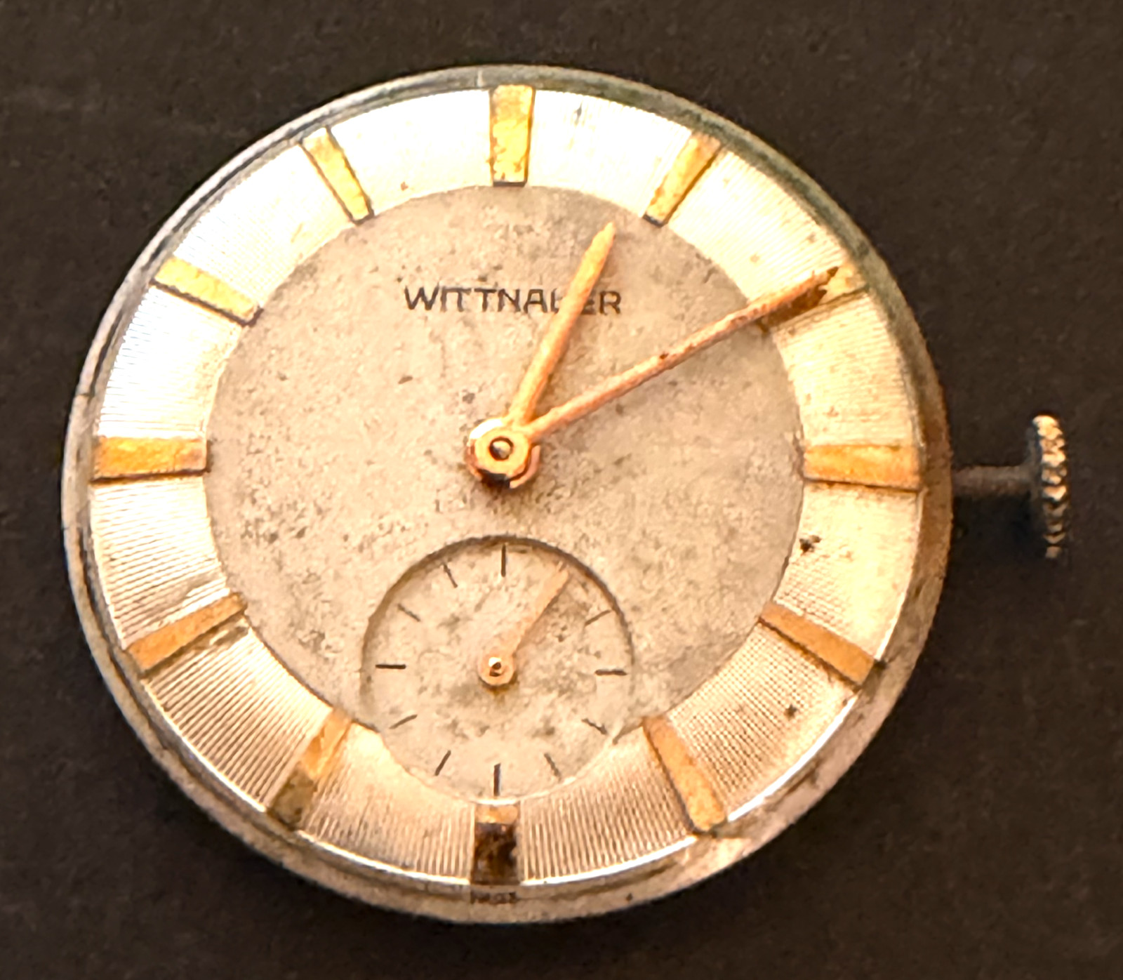 Vintage Wittnauer Cal 11BG Men’s Watch Movement Running Ticks 11 BG 17j Swiss