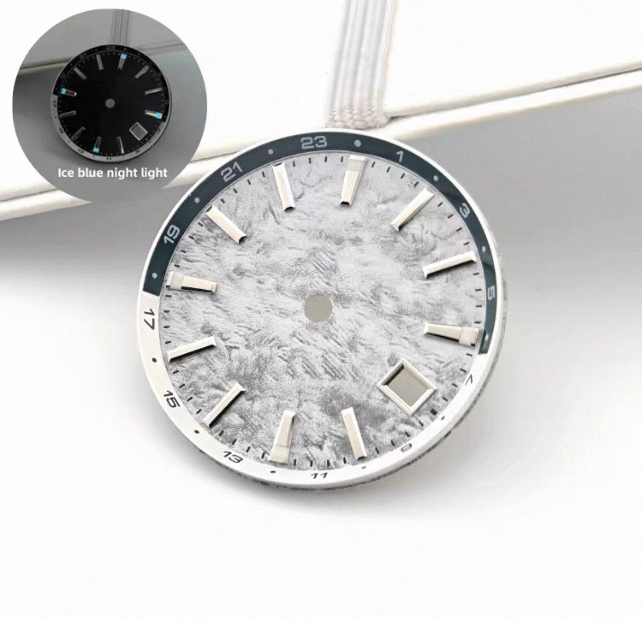 32mm C3 Luminous Diver Watch Dial Blue Gray Black for NH34
