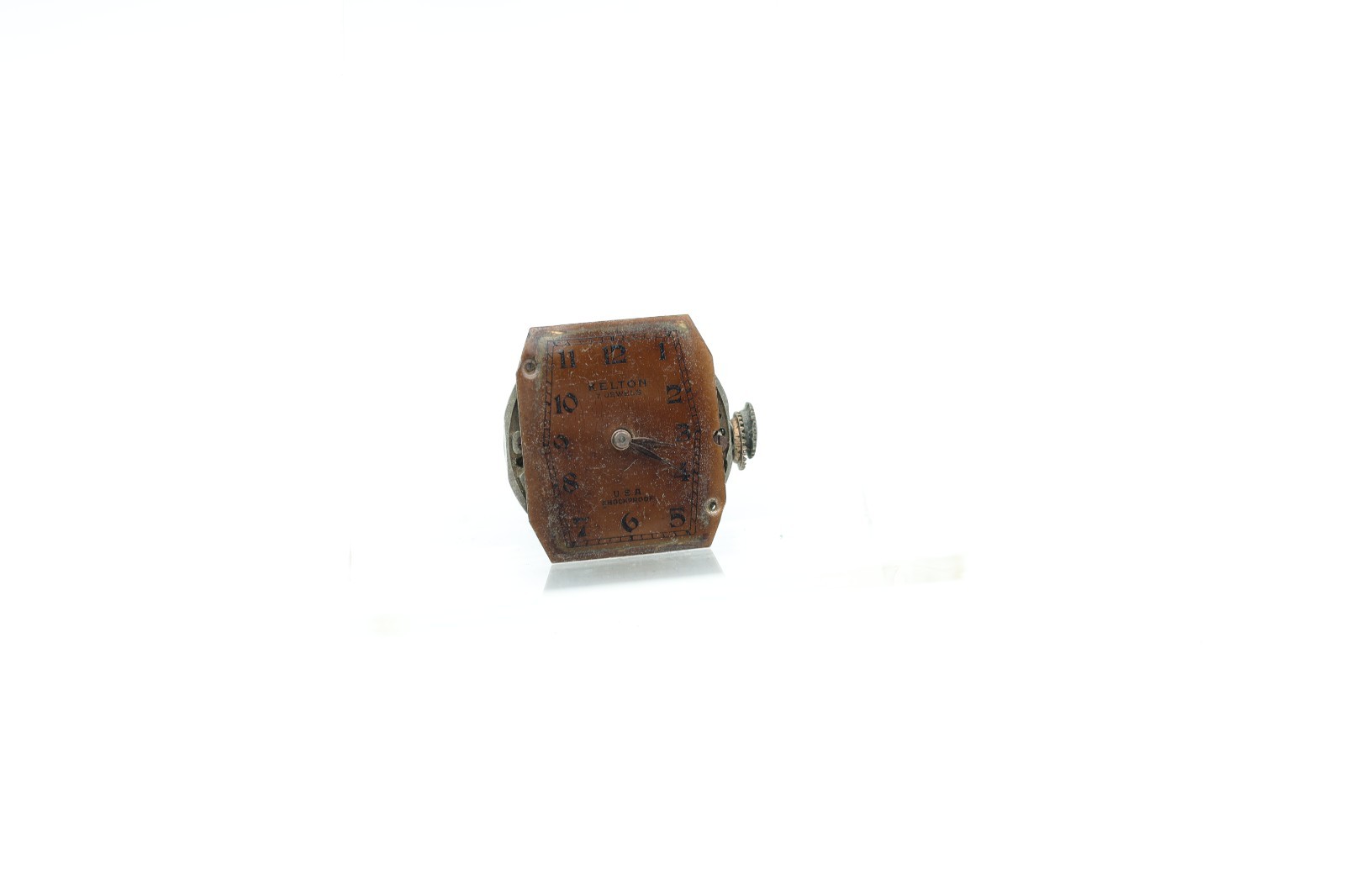 KELTON 7j USA MODEL B, WRIST WATCH MOVEMENT GOOD BALANCE OVERWOUND (EM)