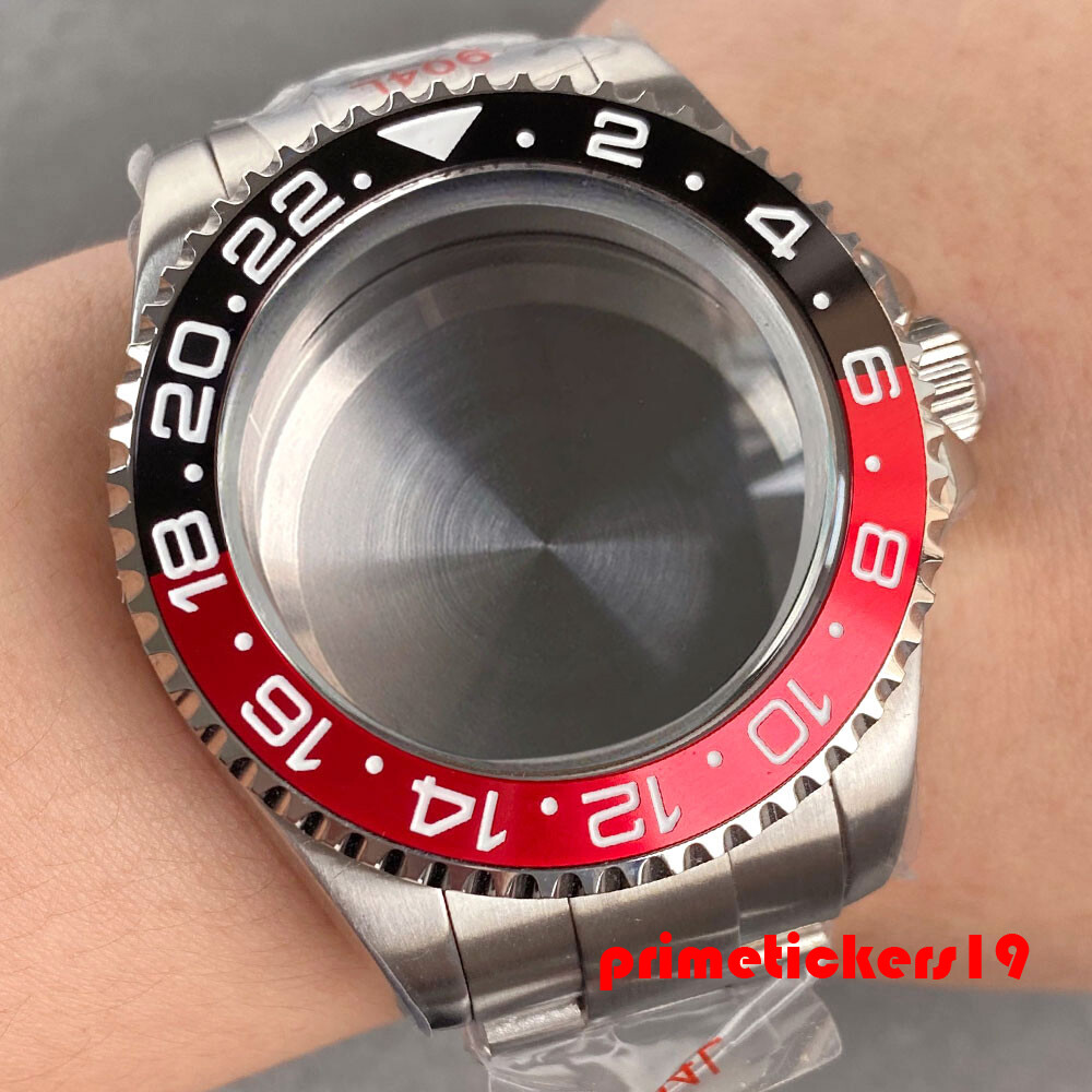 43mm Steel Watch Case Bracelet Sapphire Accessories Fit NH34 NH35 ETA2824 PT5000