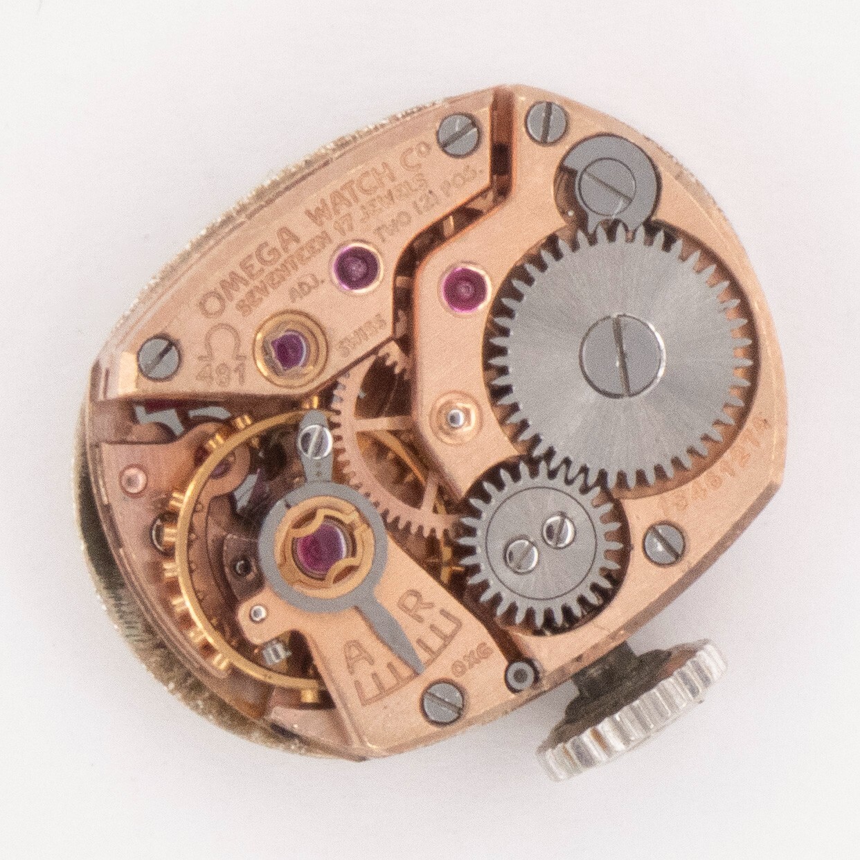 Vintage Omega Caliber 481 17-Jewel 2-Adjustment Wristwatch Movement, Runs