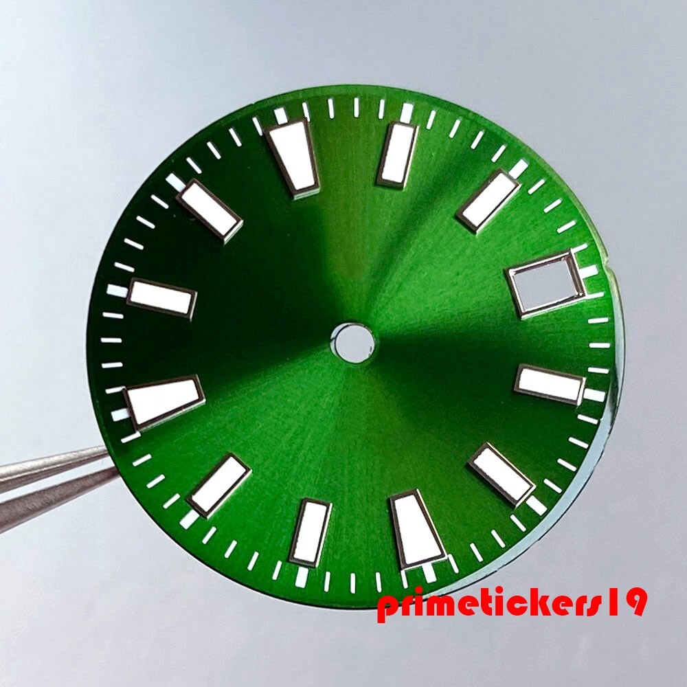 29mm NH35 Watch Dial+Hands Set Sunburst Date Window Lume Wristwatch Accessories