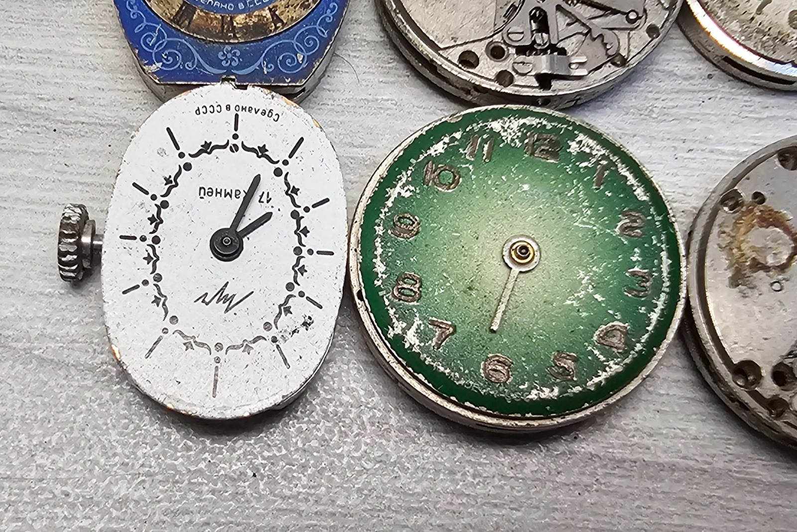 Vintage Soviet Watch Lot 10 USSR Slava Chaika Zarya Luch Parts Repair Steampank