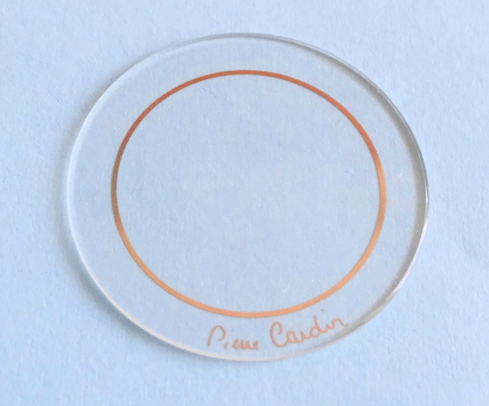 Flat Round Watch Glass 24.5 Mm Thickness 0.79 Mm Pierre Cardin
