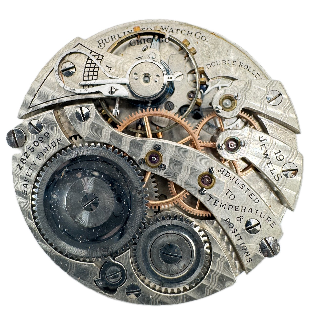 Antique 16s 1915 Burlington 19J Mechanical Hunter Pocket Watch Movement 106 USA