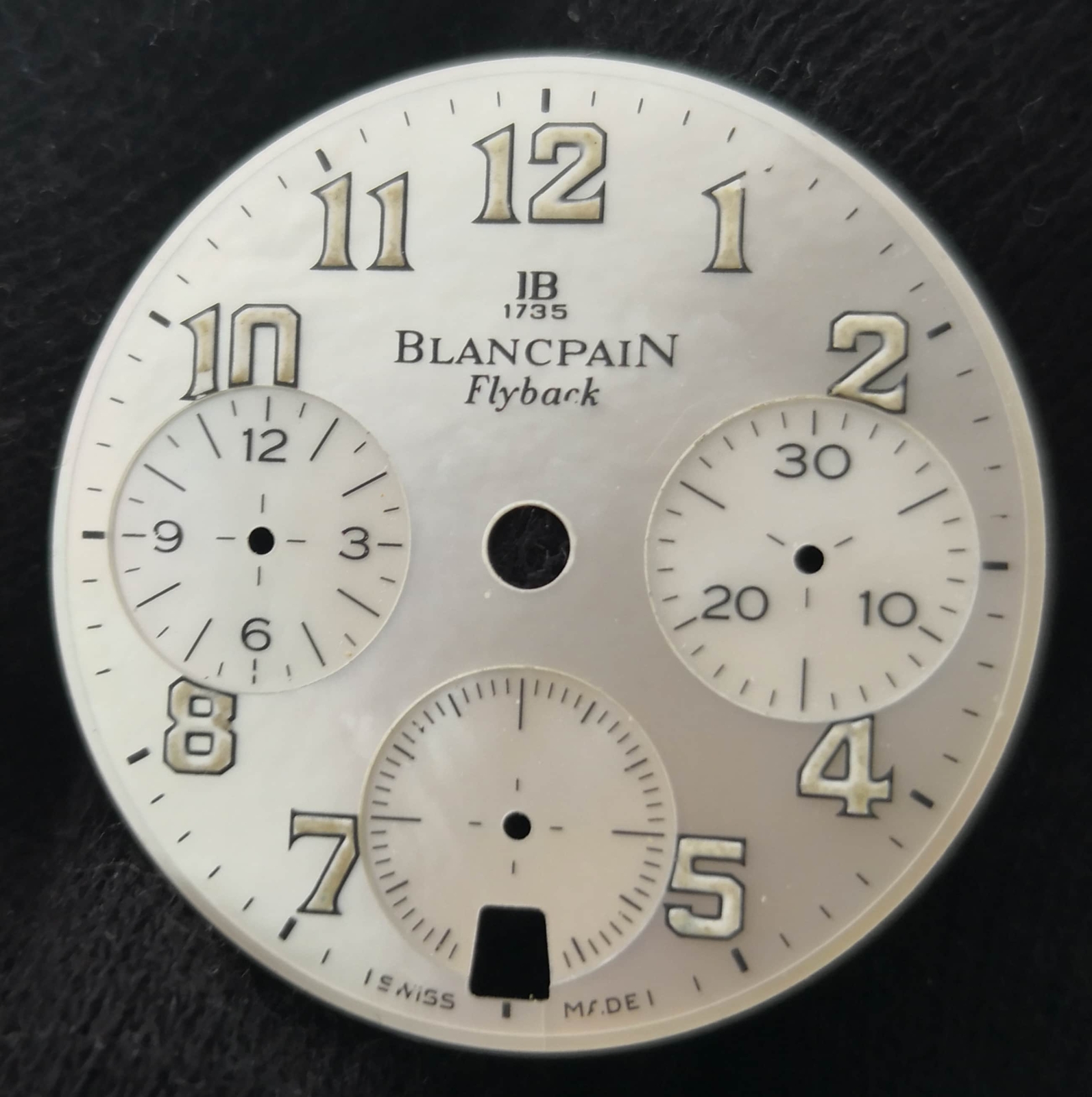 RARE Blancpain Flyback Chronograph Mother of Pearl Dial Watch Part WHITE MOP