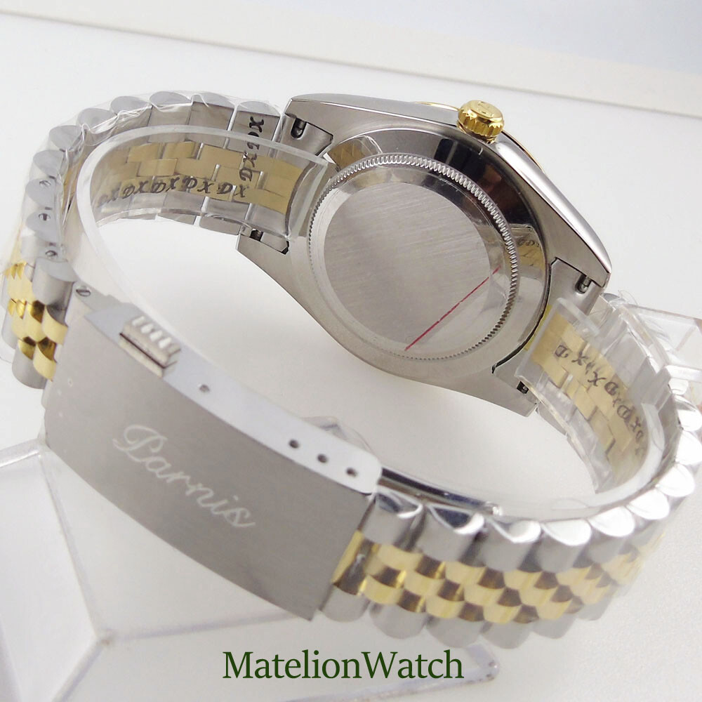39.5mm Watch Case Spare Parts Gold Color Fit For Miyota 8215 82Series DG 2813