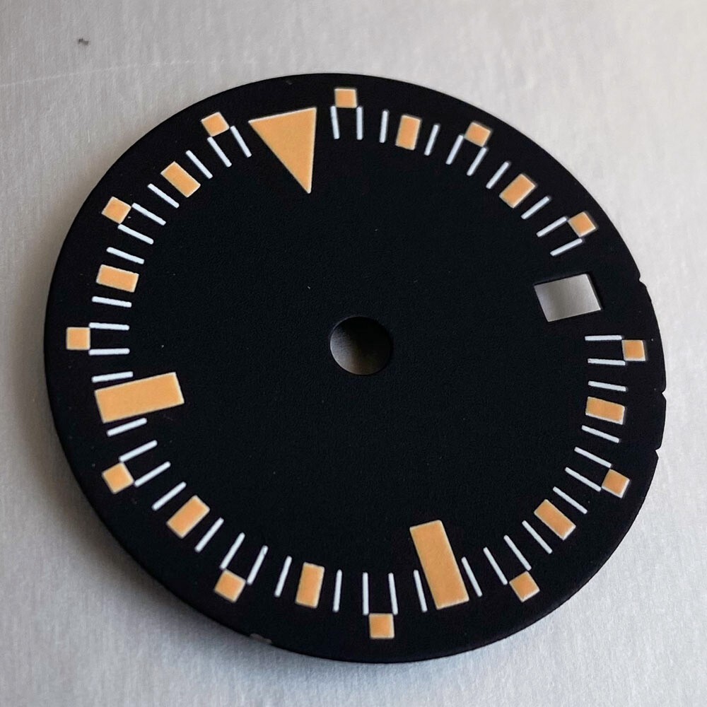 2025 New Mod 29mm Black Sterile Watch Dial Face For Japan NH34 NH34A Movement