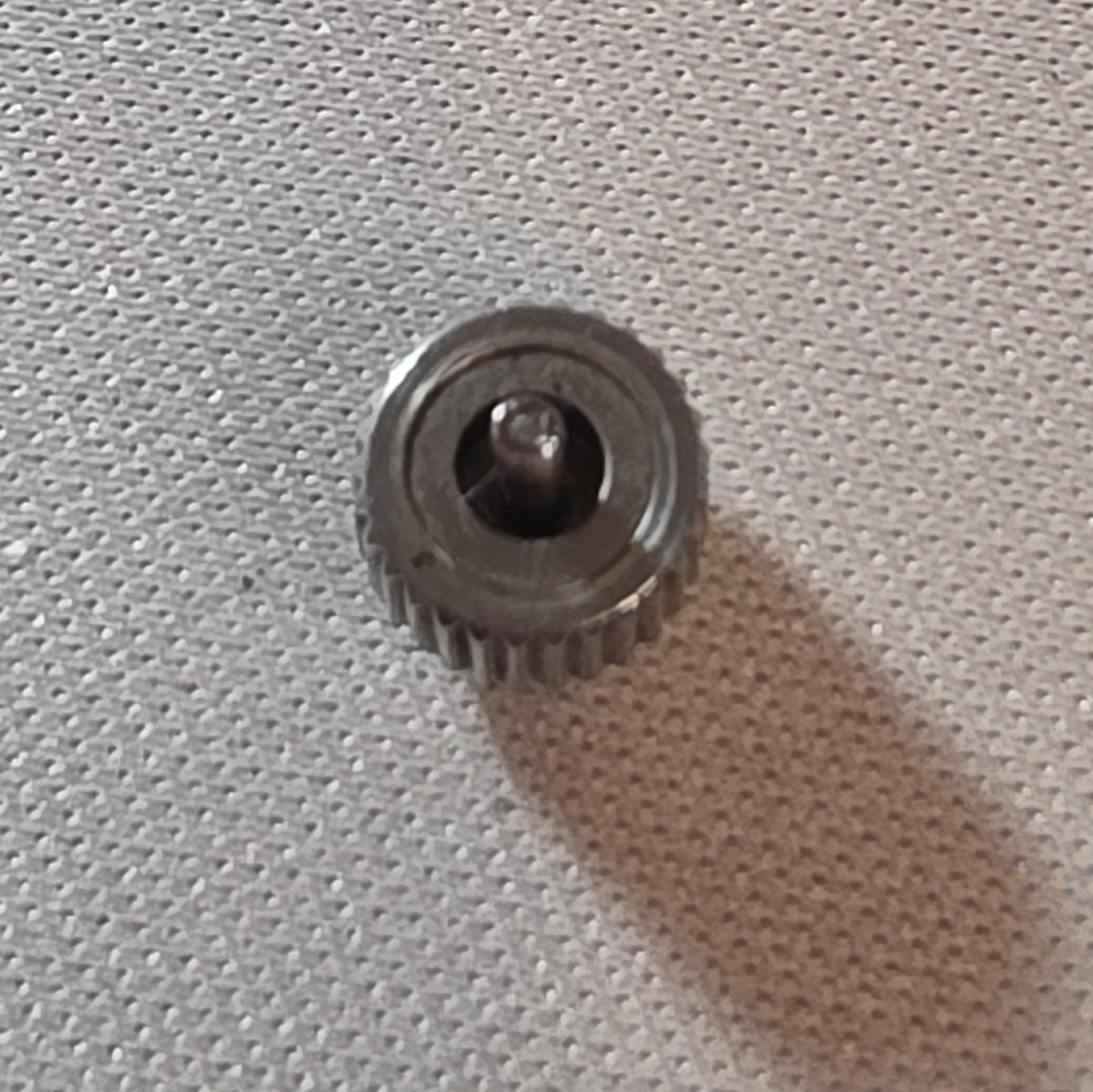 Silver-Tone Knurled Metal Watch Crown Replacement Part for Wristwatch Repair