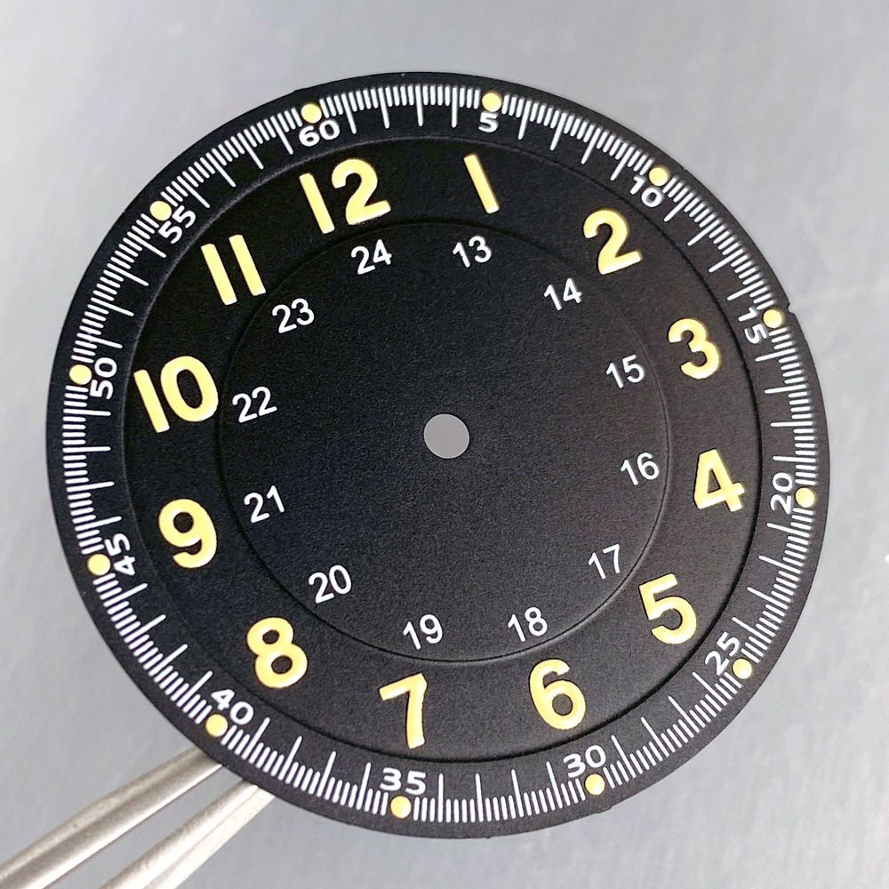 33.5mm Black Green Blue Sunburst Dial Fit Vintage NH35 NH36 2824 8215 Movement