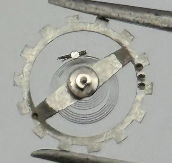 Brac 2061 Balance Wheel Complete And Spring 7¾’’’ Watch Movement Parts NOS
