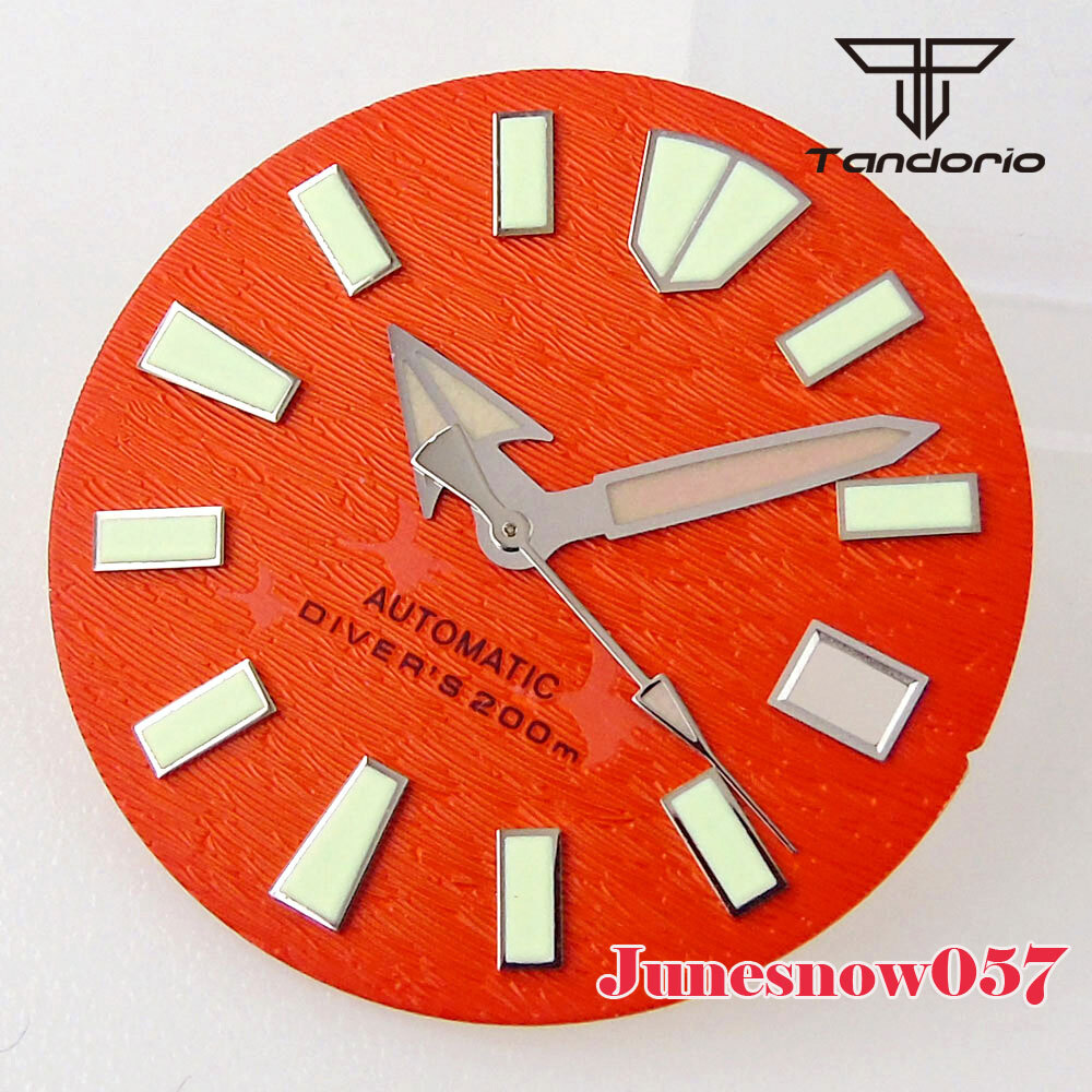 29mm White/Orange/Blue/Green/Black Men’s Watch Dial Lume Fit NH35A NH36A SKX SRP