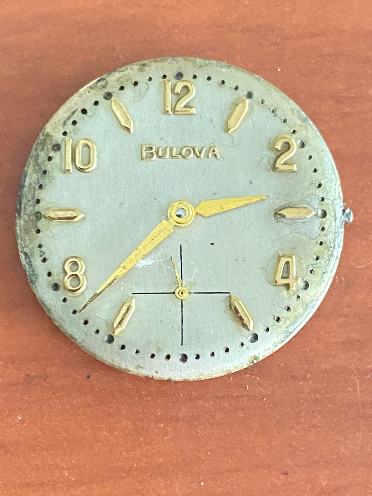 VINTAGE MEN’S BULOVA WRIST WATCH MOVEMENT, CAL. 11AF, CLEAN, KEEPING TIME