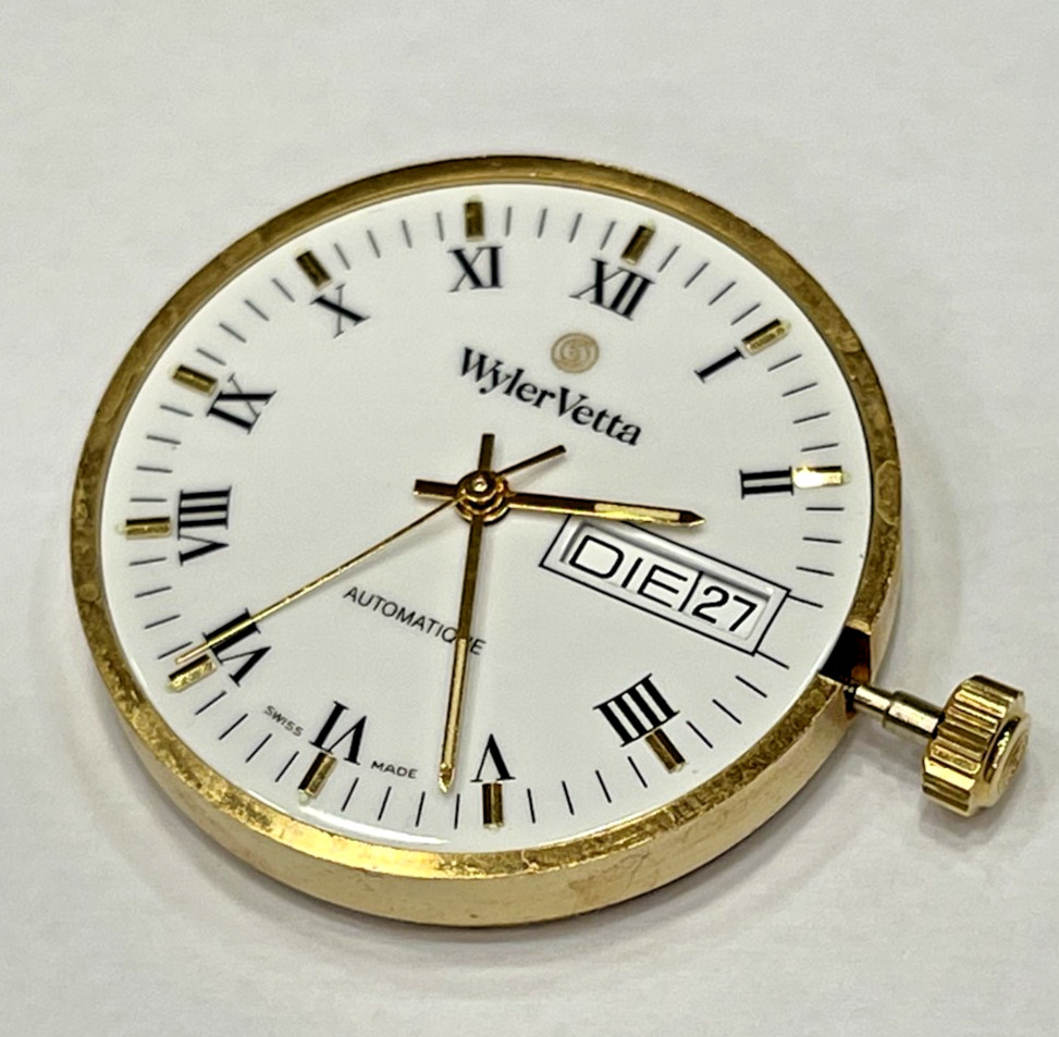 Movement &Dial Automatic Day Date Eta 2836-2 Wyler Vetta 25 Jewels Swiss Running