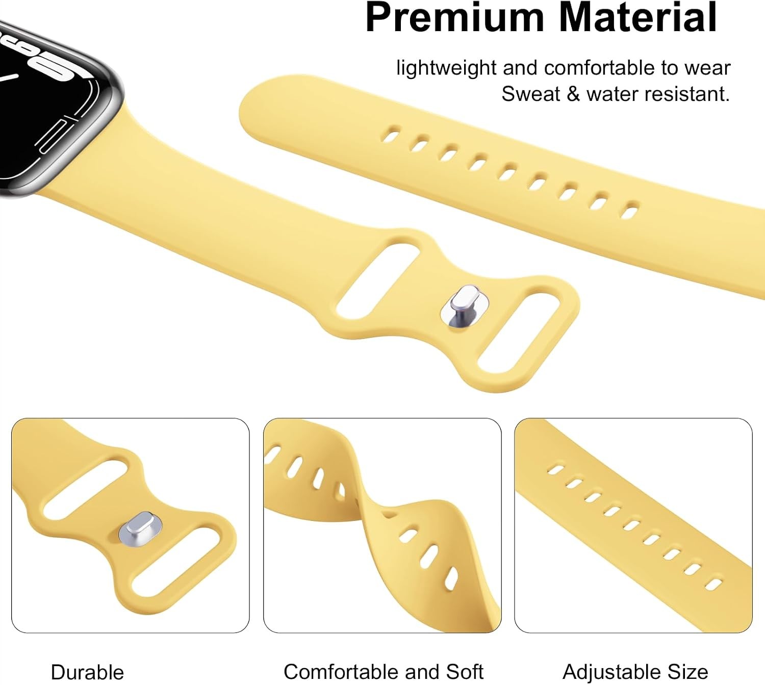 (6 Pack) Sport Bands Compatible with Apple Watch Band 38mm 40mm 41mm 42mm 44m…