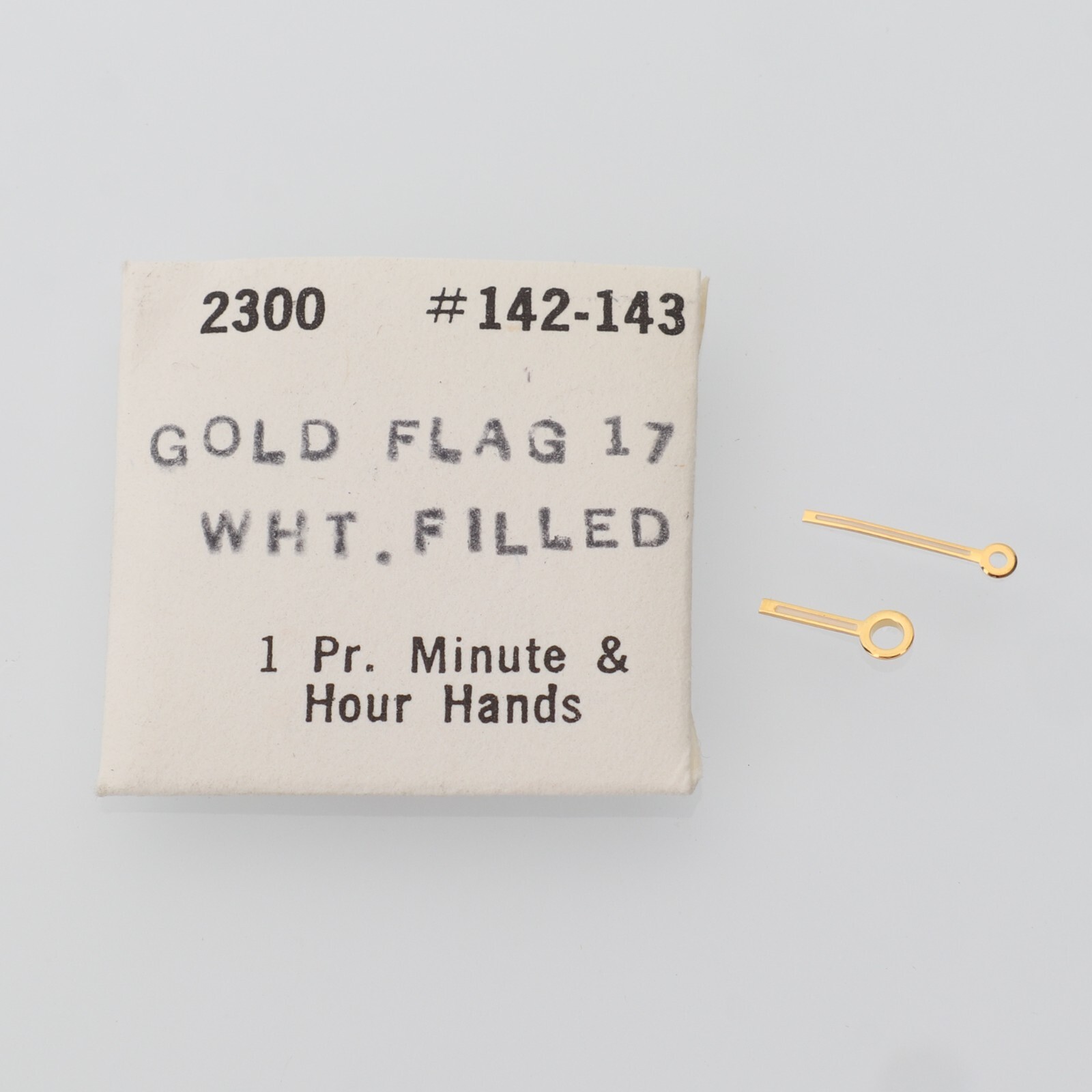 Bulova Accutron Watch 2300 Pair Hands Hour Minute #142-143 GFLAG17 WHT (C1D8)
