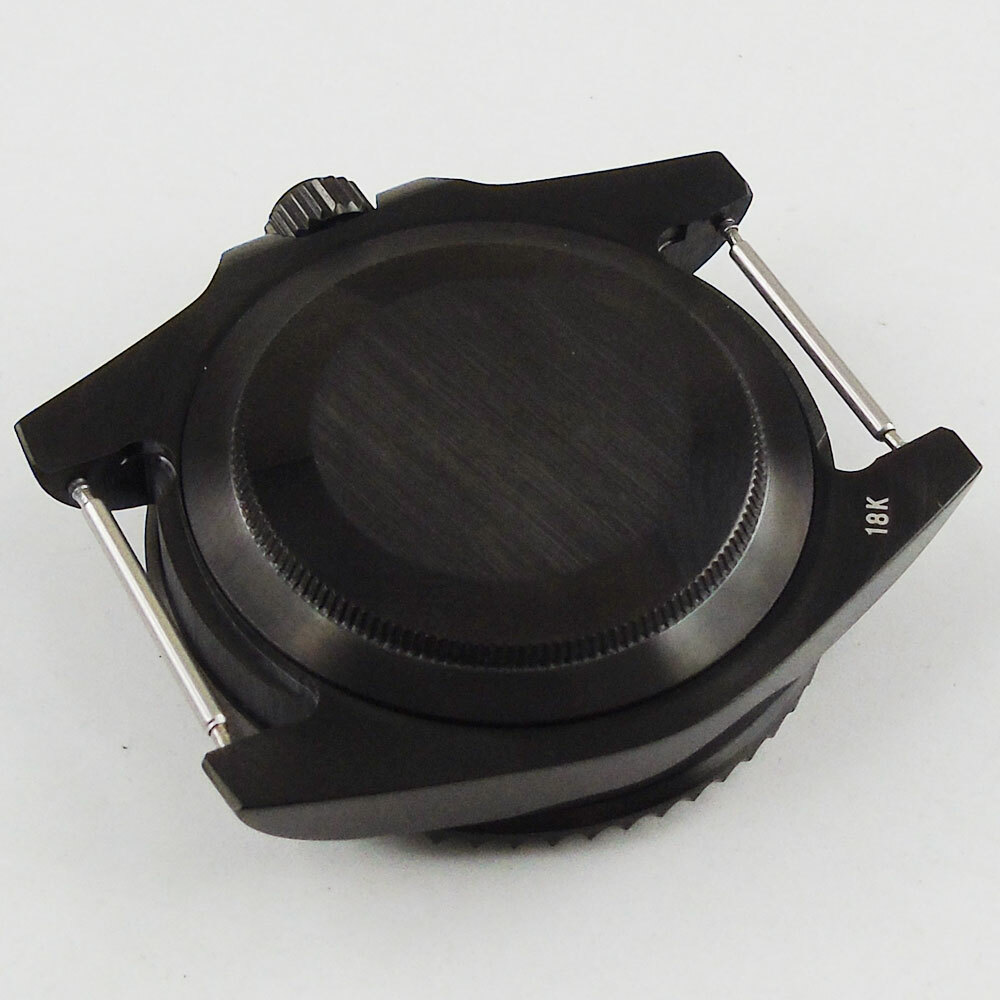 40mm Black PVD Watch Case Fit NH35 NH36 Miyota8215 DG2813 ETA2824 Sapphire Glass