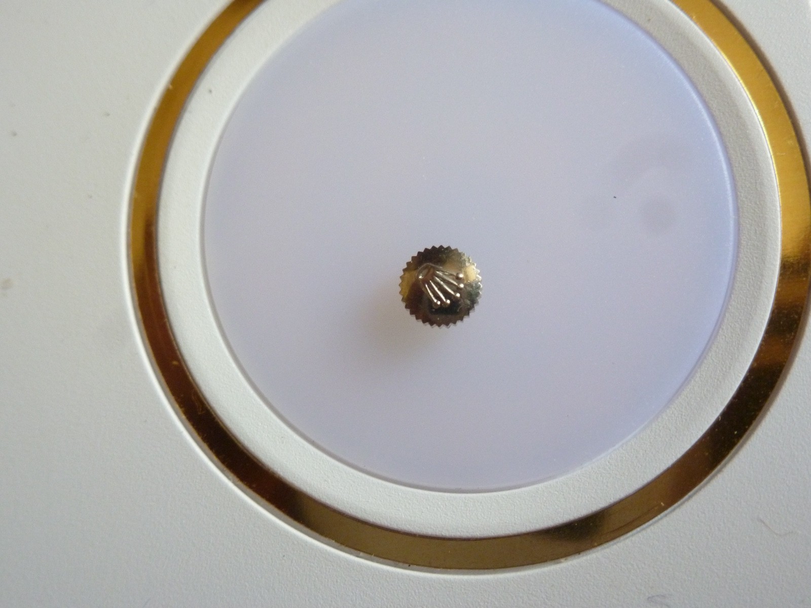 Genuine Rolex Cellini White Gold Crown 4.5mm Width & 2.3mm Thickness New Old