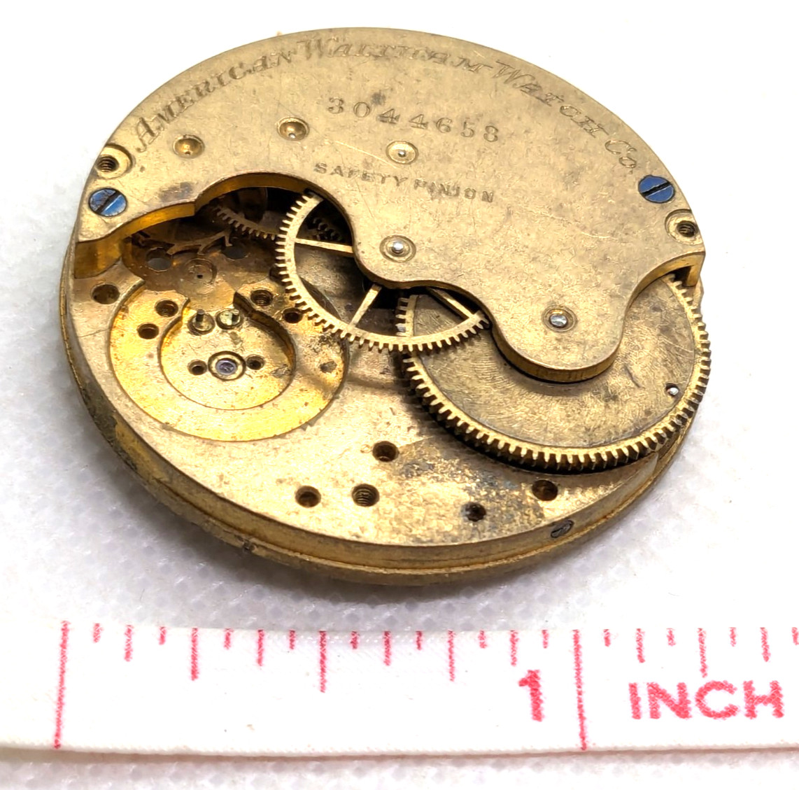 American Waltham Watch Co. 35 mm Pocket Watch Mechanical Movement Part 3044658