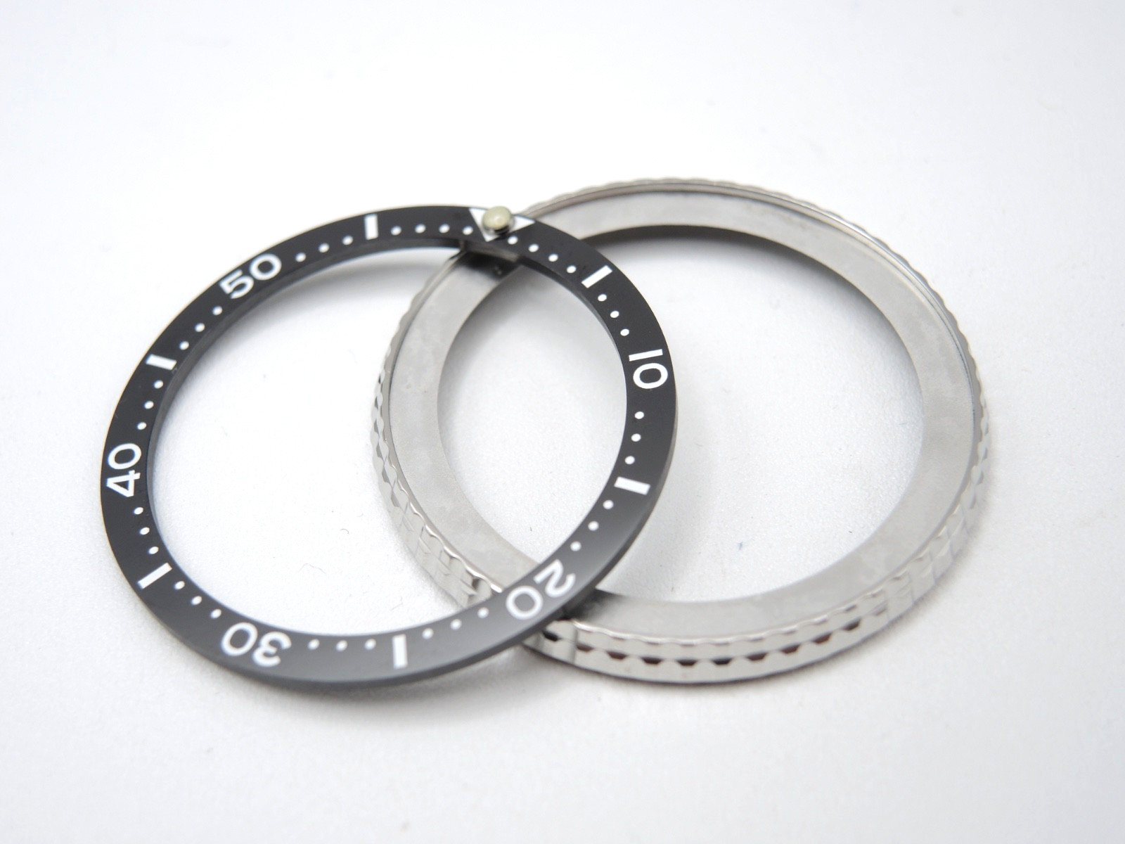 NEW CERAMIC BLACK BEZEL INSERT & STAINLESS BEZEL FOR DIVERS 7002-7001 /6309-7040