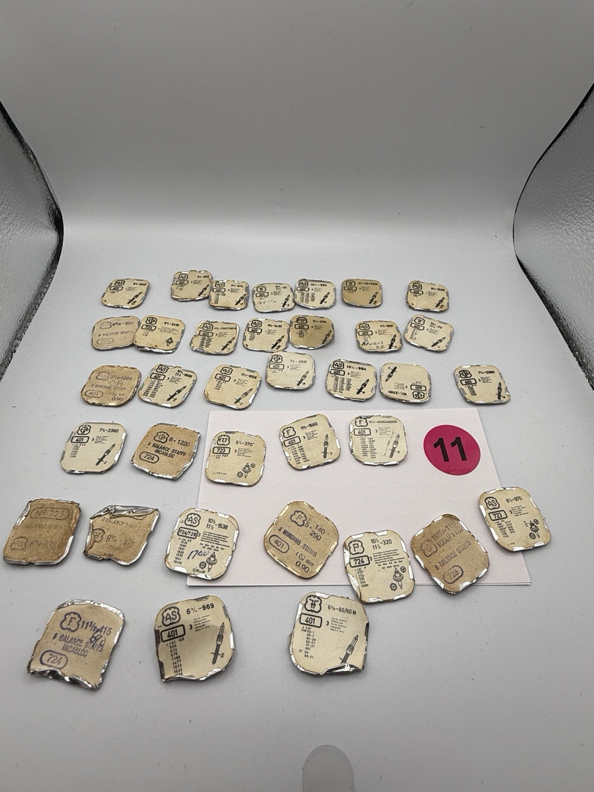 Lot # 11 -VTG Watch Parts Lot Balance Staffs Winding Stems AS ETA FEF NOS