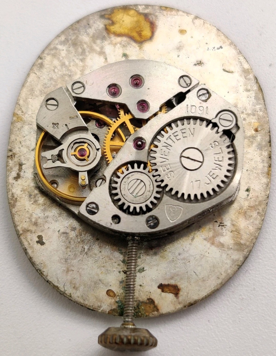 Vintage Zaria Cal. 1601 High Grade 17 Jewel watch movement Running