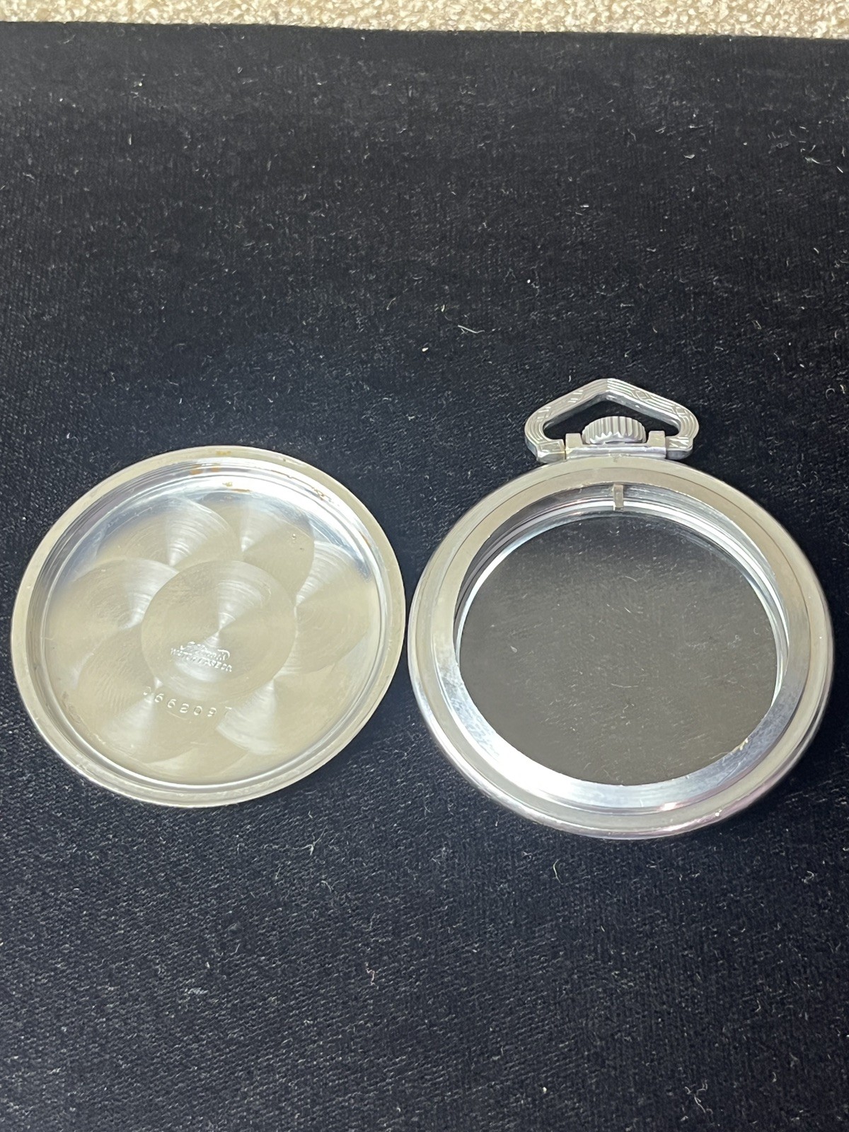 16S Ilinois Open Face Pocket Watch Case Glass Beveled Crystal BIN$ 49.99