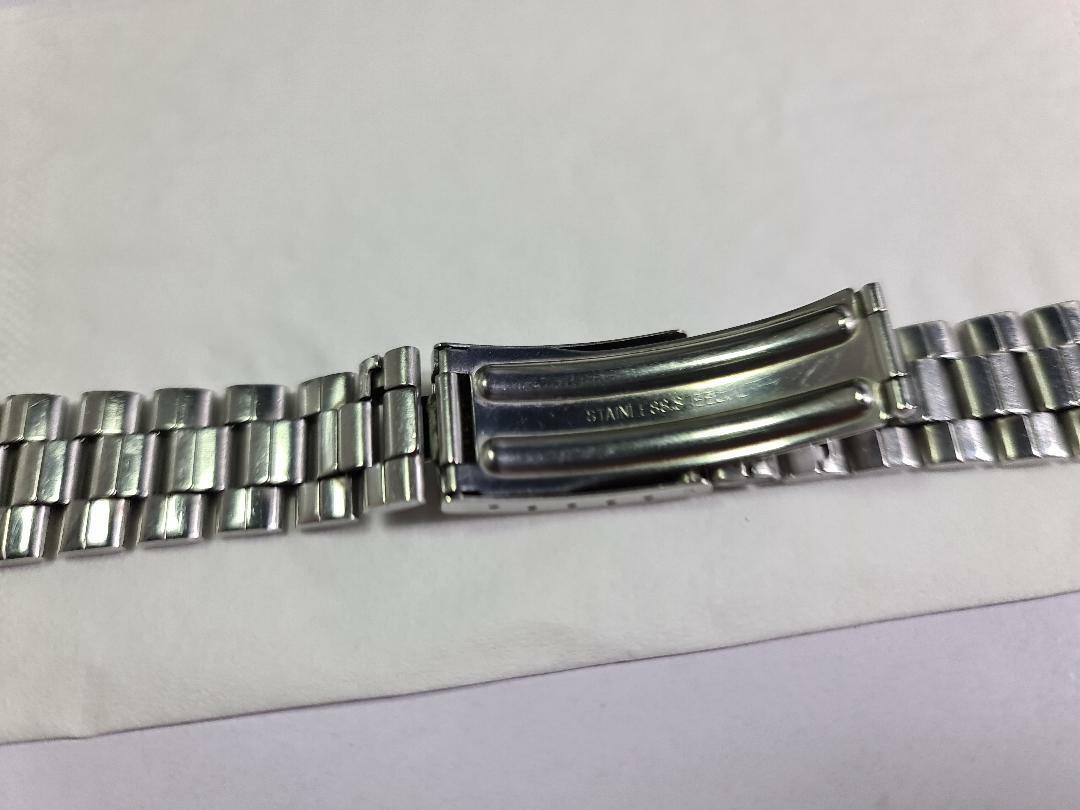RARE GENUINE USED FISHBONE BRACELET BAND SEIKO QUARTZ SPORTS SILVER WAVE 7546