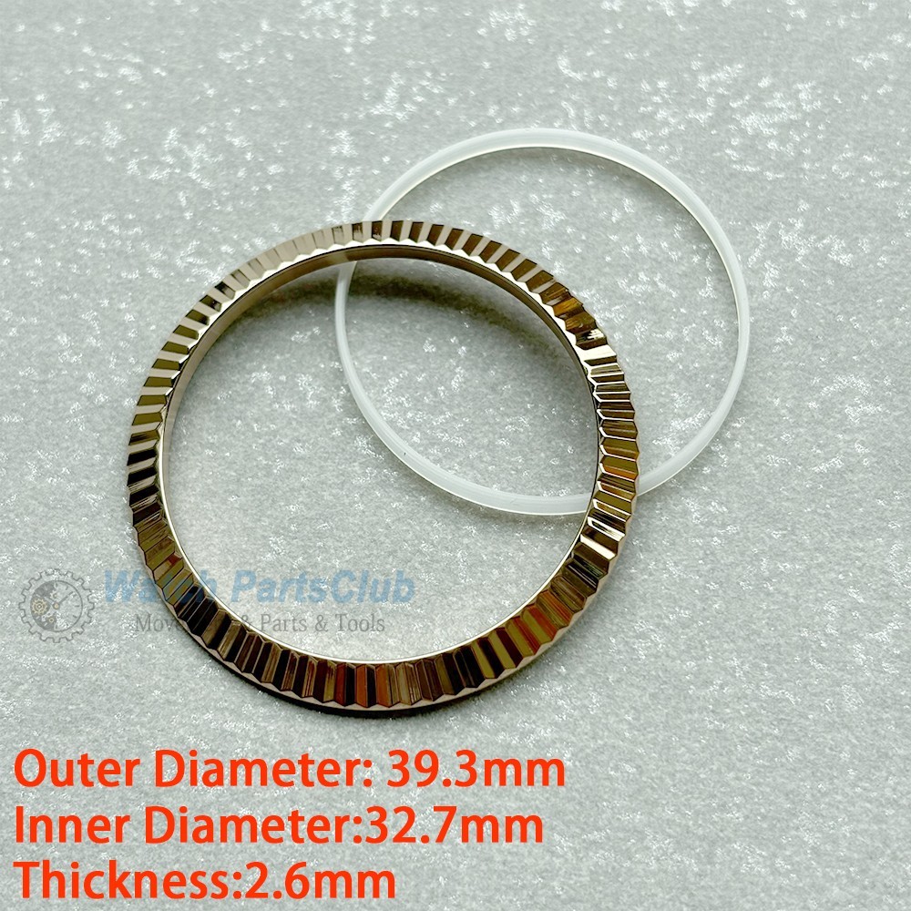 For 41mm Fluted Bezel Datejust 126300 126333 126334 Rosegold Replace Part