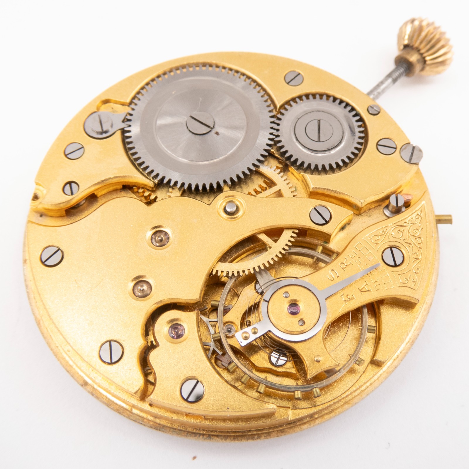 Chronometre Suisse 41.4 x 7.2 mm Antique Pocket Watch Movement, Runs a Bit