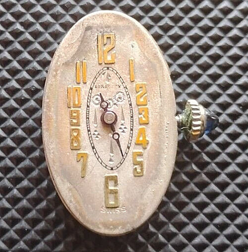 Sorority Watch Movement “Good Balance” Swiss Art Deco 15 Jewel 14.9mm x 25.3