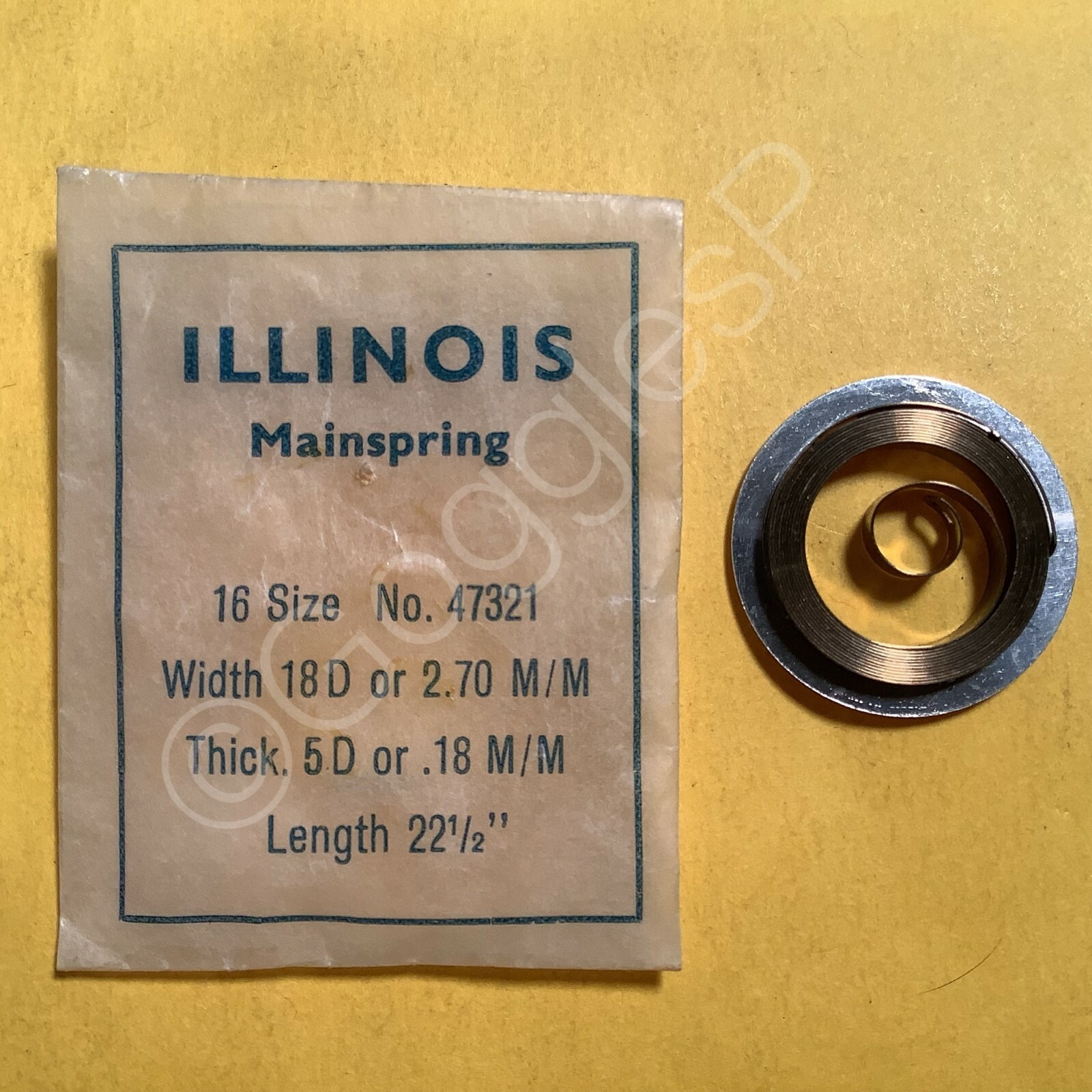 NOS Mainsprings for Illinois Watches 12s to 18s – Select A Style/Size