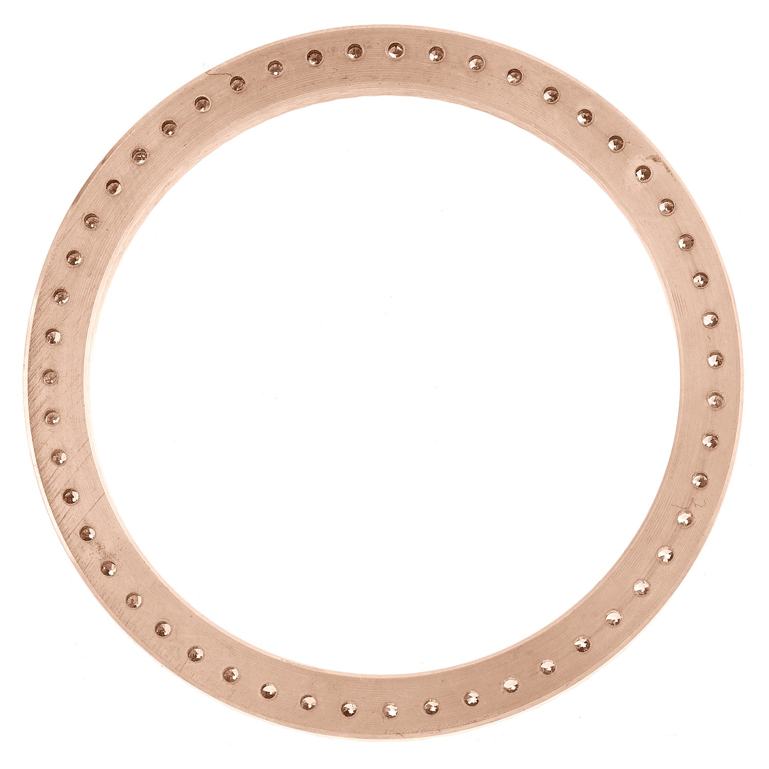10K Rose Gold U-Cut Fluted Diamond Bezel Fits Rolex Day-Date 36mm Watch 1.35 CT.