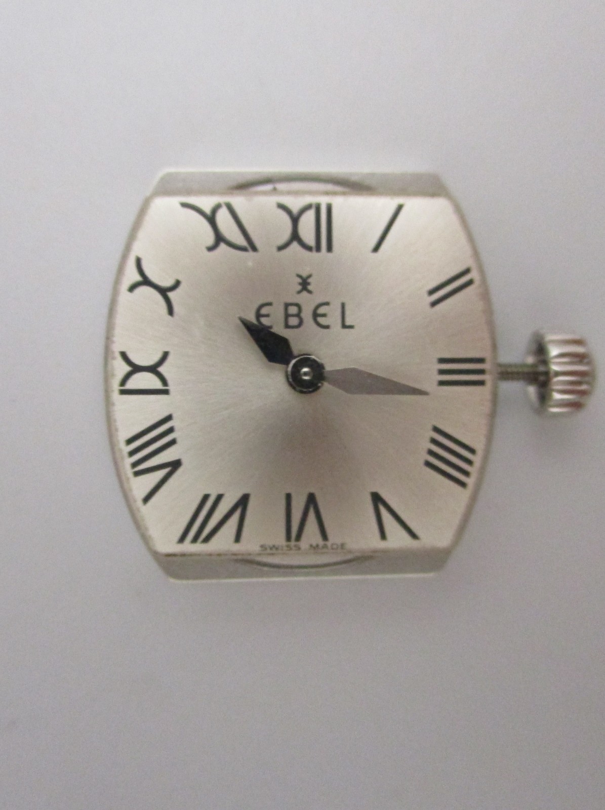 Works! EBEL (Cartier) 057 Quartz 4 Jewel Swiss Watch Movement Dial Hands & Crown