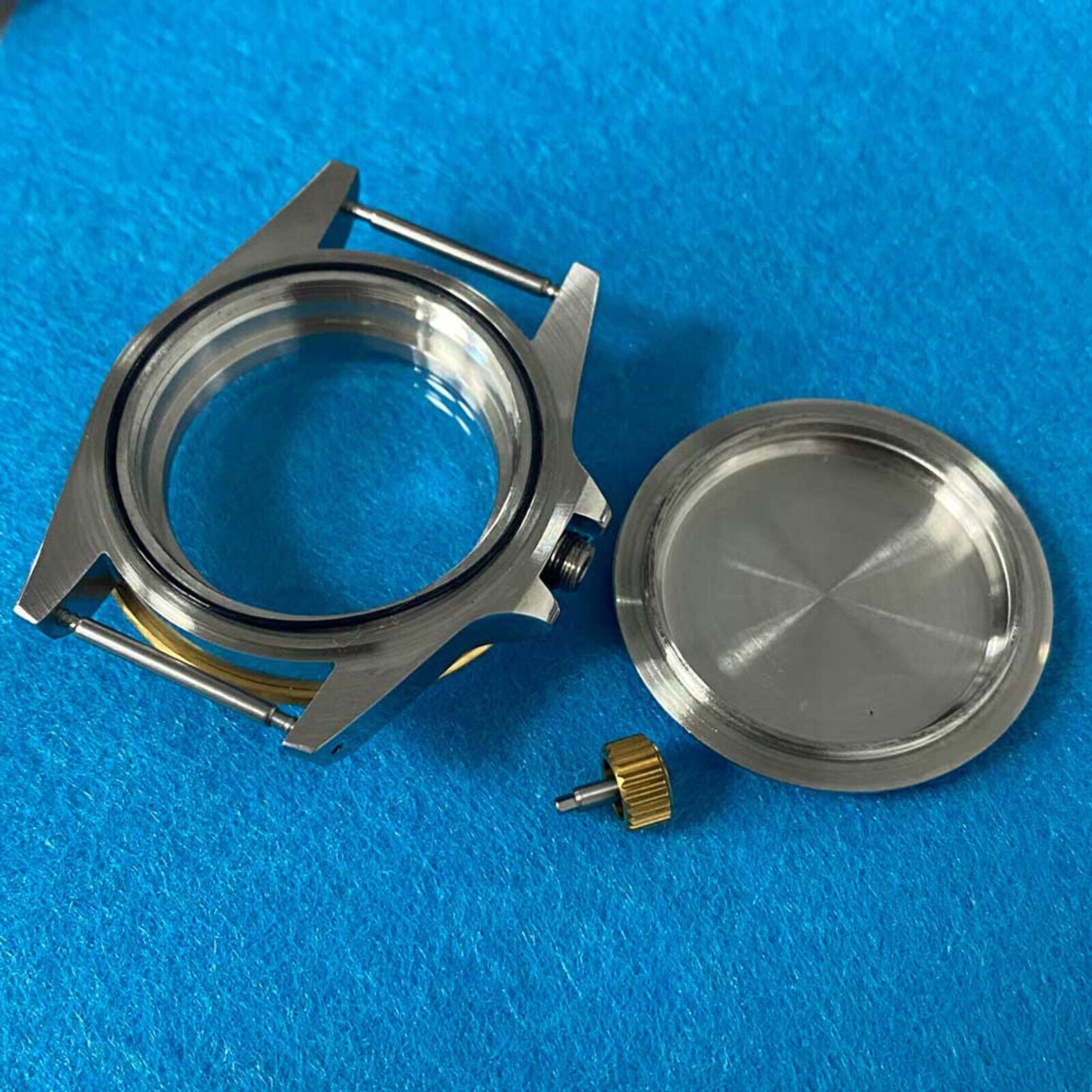 316L Metal Watch Case Golden Retro Shell 39.5mm for Japanese NH35/ NH36 Movement