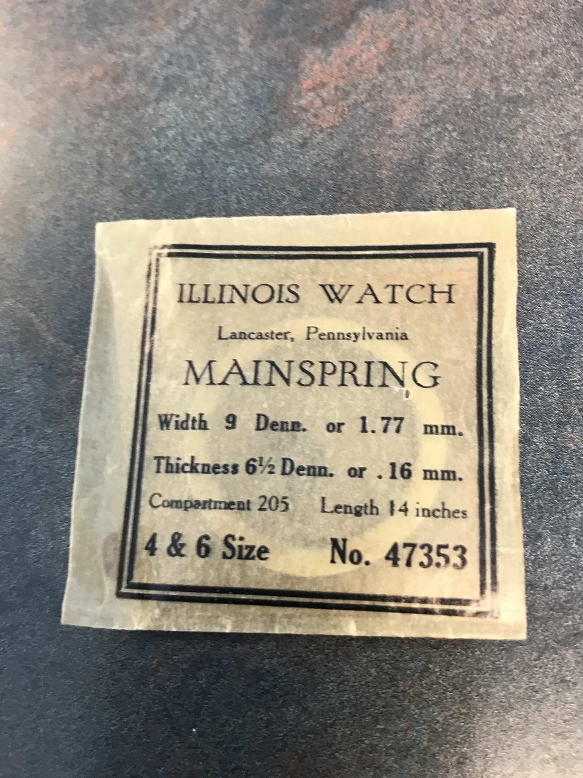 Illinois Factory Mainspring #47353 for 4s & 6s Models – Steel