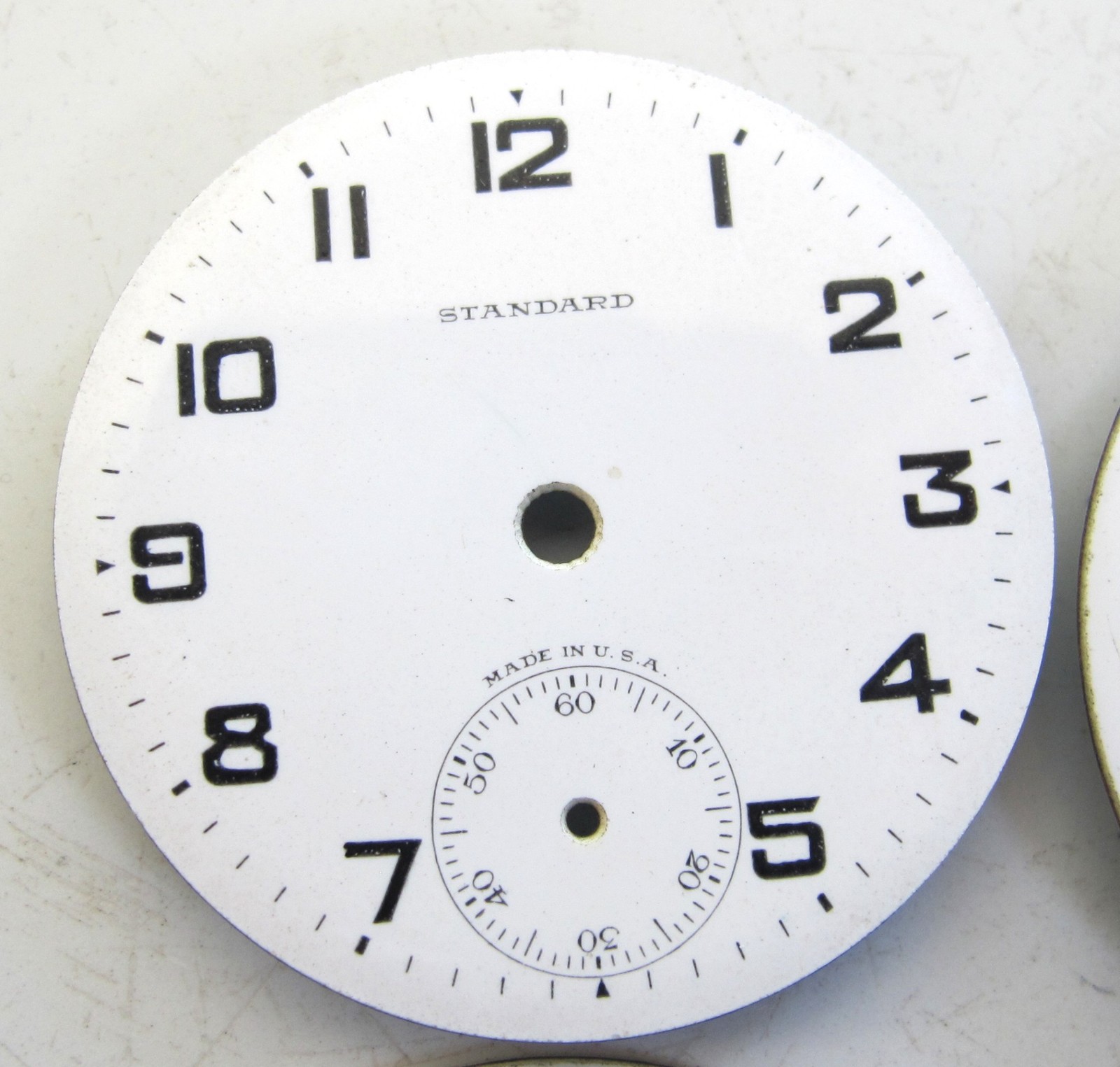 New York STANDARD Pocket Watch DIALS – Lot of 4 – Porcelain Enamel