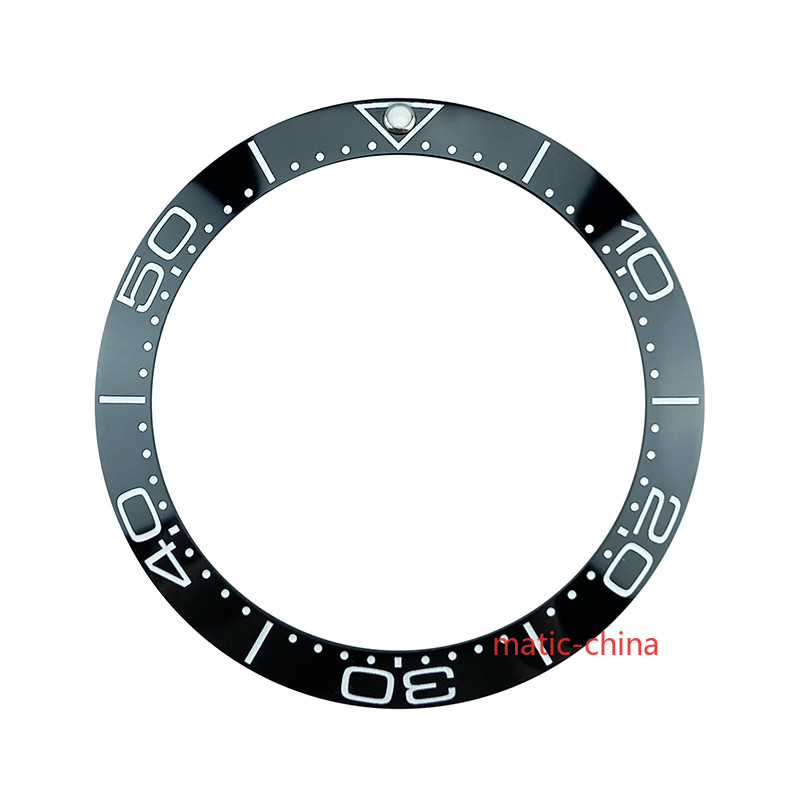 Lume 38mm Black/Blue Ceramic Bezel Insert Fit SKX Mod Sea Master Sub Diver Watch