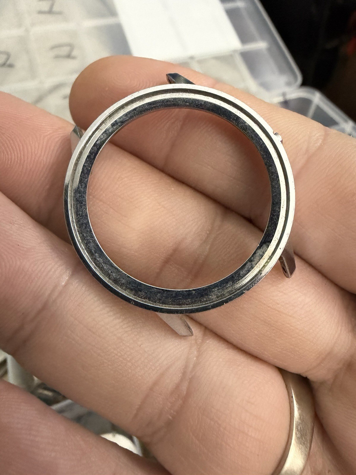 35mm Silver Toned Watch Case Only For Restoration Project 1A