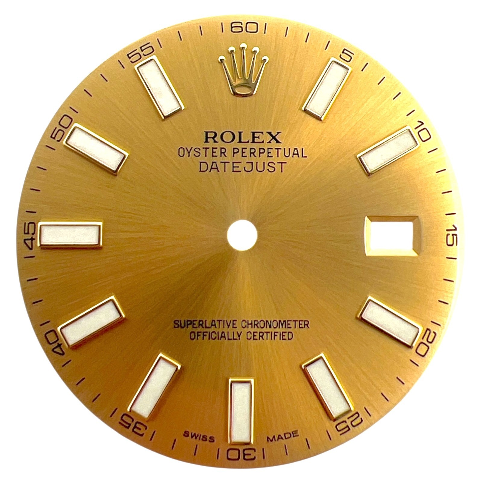 Genuine Rolex Oyster Perpetual Datejust 41mm Dial Champagne Gold 116333