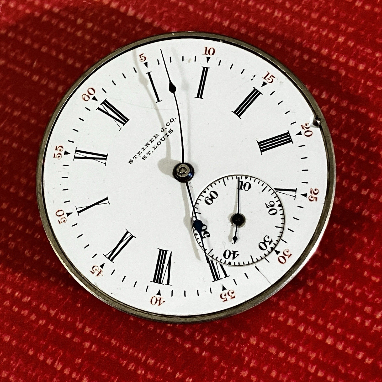 Private Label Steiner J. Co St Louis Illinois Pocket Watch 11 Jewels Movement